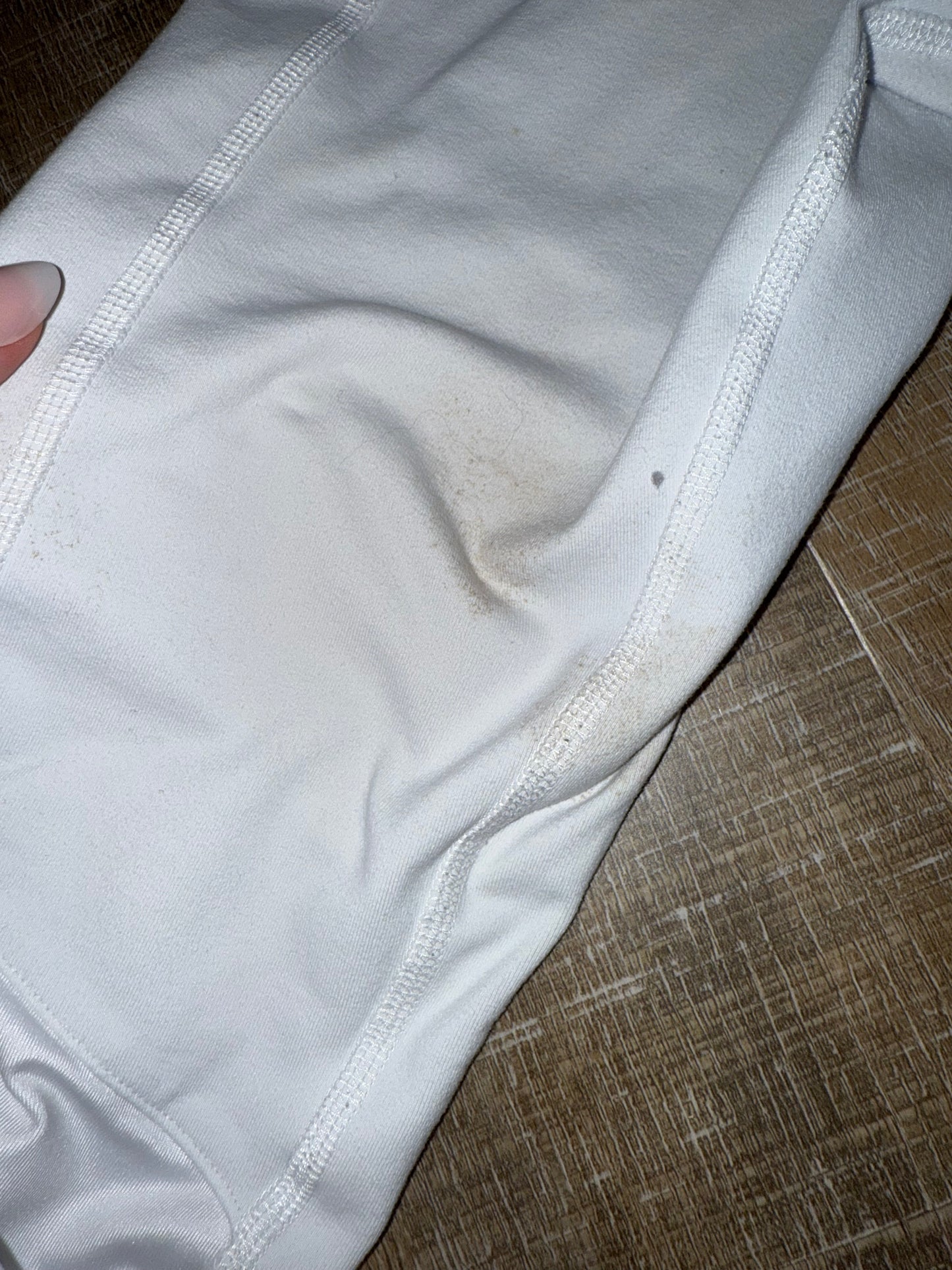 Alo (Small) White Ribbed Leggings