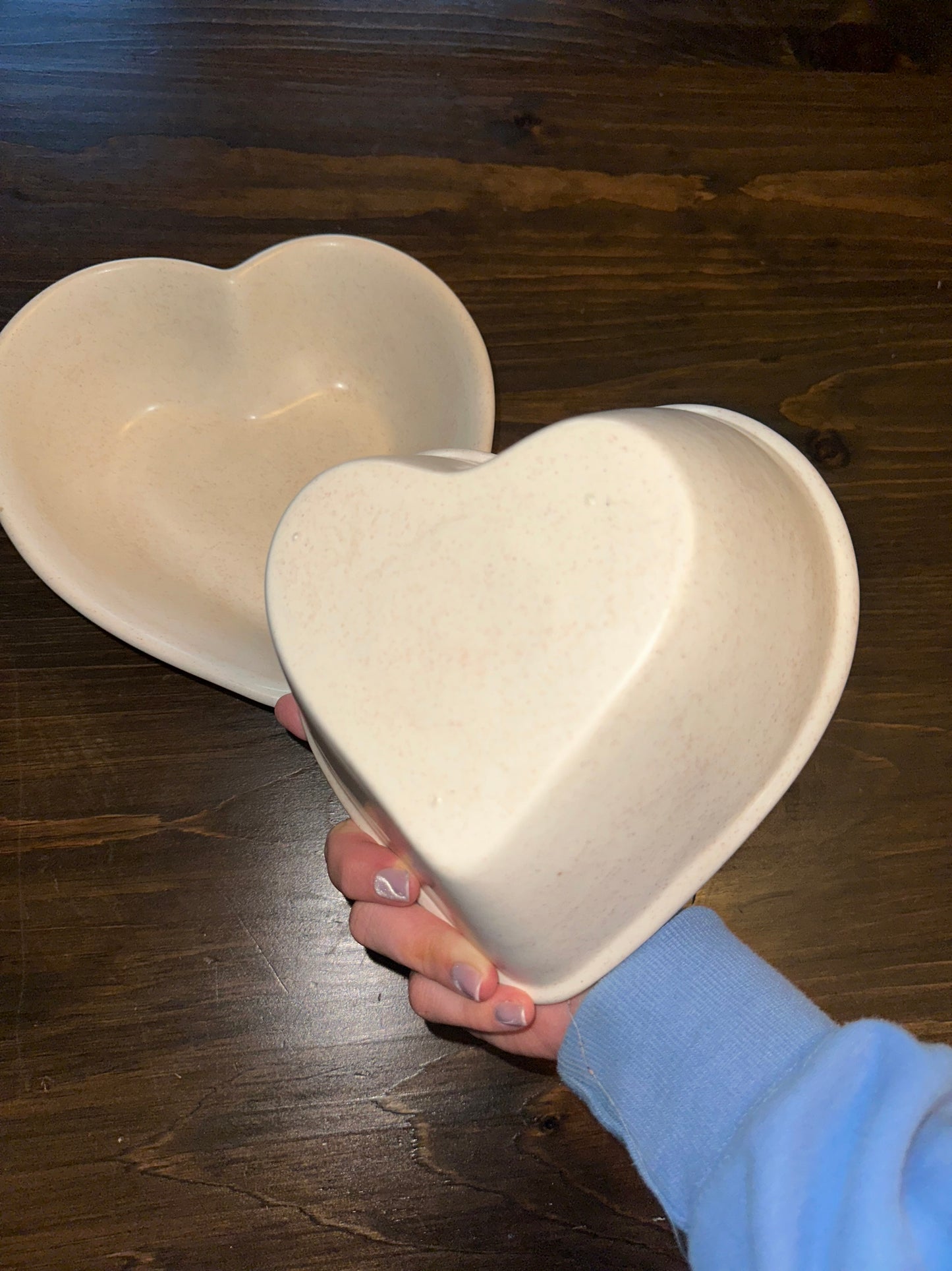 3 Piece Stoneware Heart Dishes