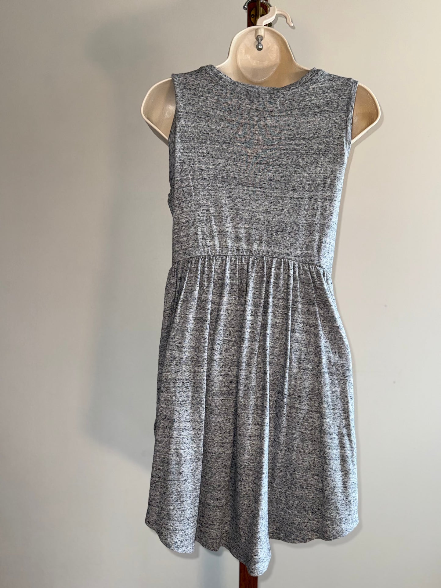 Maurices (Small) Grey Midi Loungewear Sleeveless Dress with Pockets