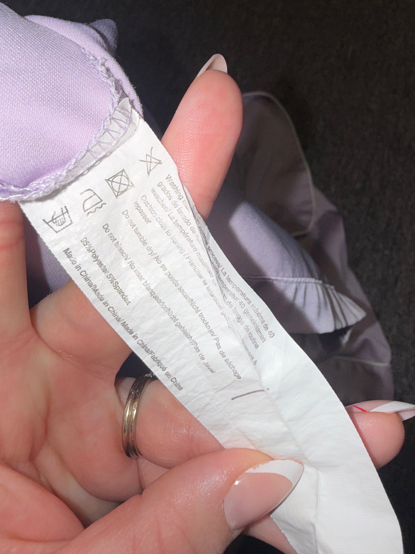 Ekouaer (Large) Purple Polyester Button Up & Shorts PJ Set