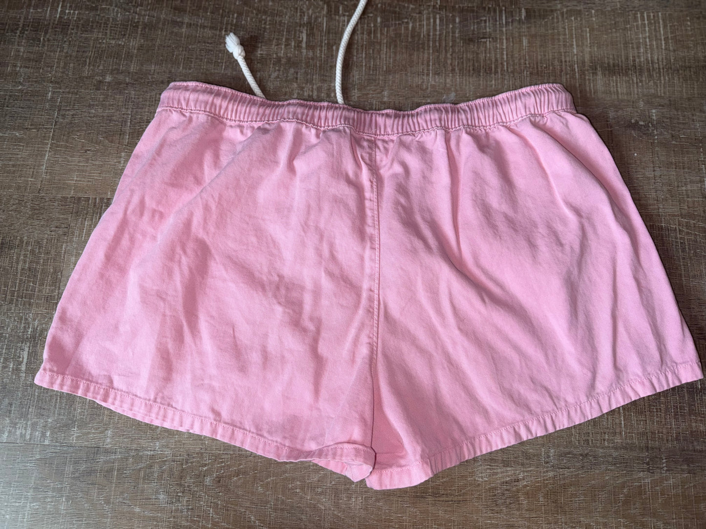 Polo Ralph Lauren (Large) Womens Pink Pony Logo Drawstring Shorts w Pockets