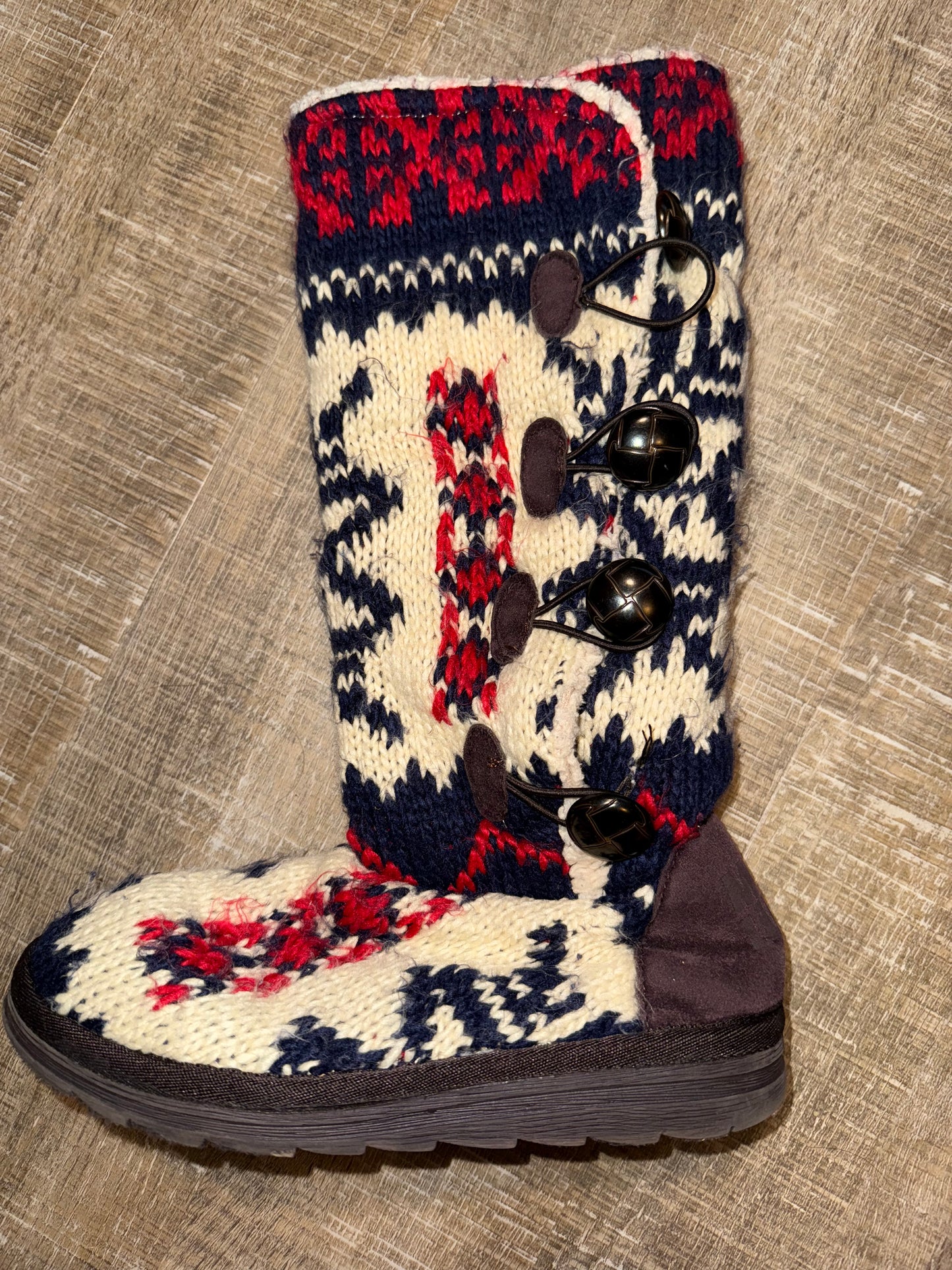(7) Knit Sherpa Winter Boots