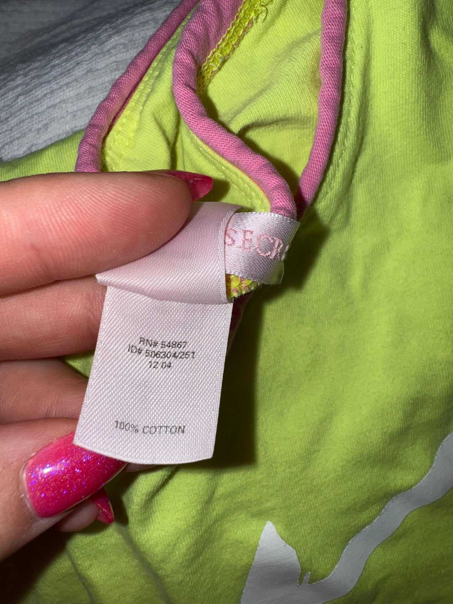 Victoria’s Secret (XL) Vintage Neon Graphic Logo Sleepwear Dress