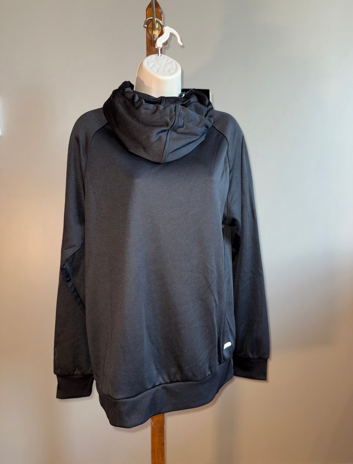 NWT Spyder (Small) Brand New Black Hoodie with Zipped Pocket on Sleeve