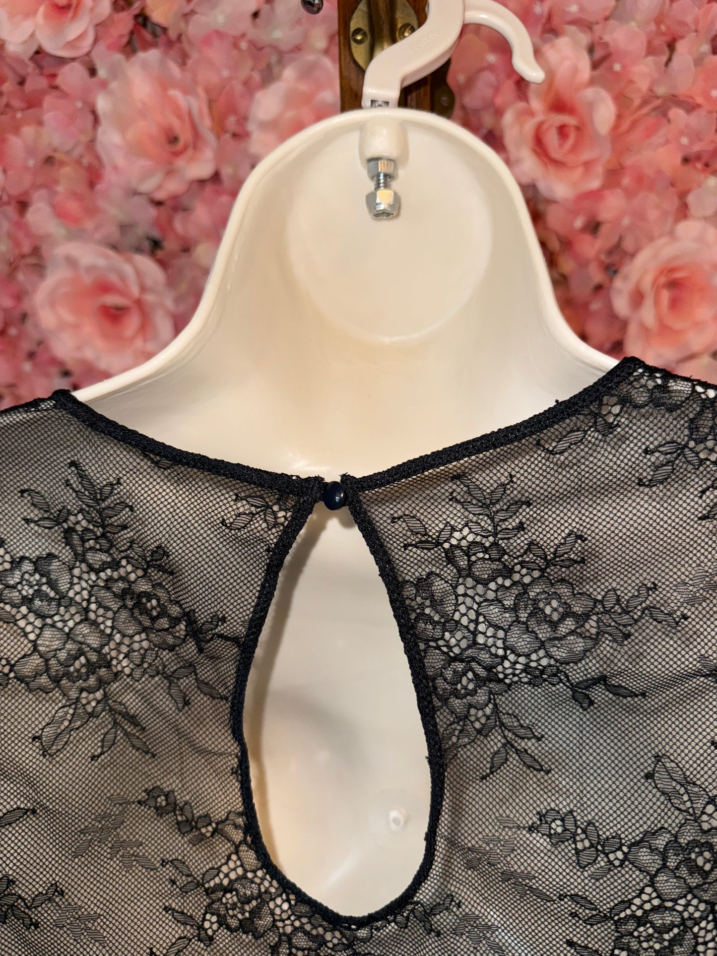 NWT Auden (Large) Brand New Black Lace Thong Bodysuit