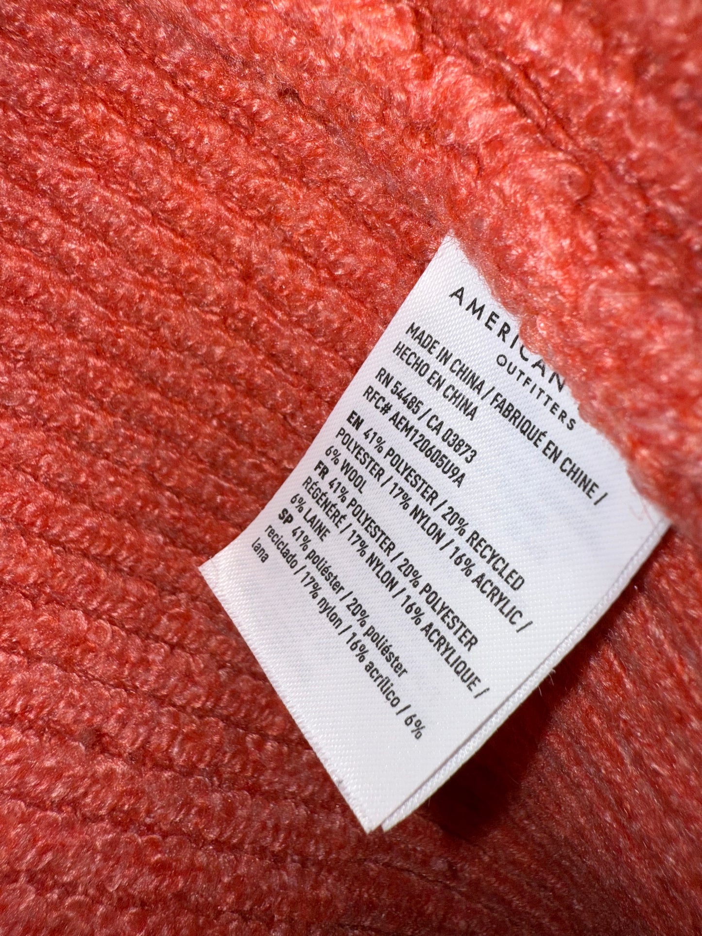 American Eagle (XL) Orange Knit Sweater