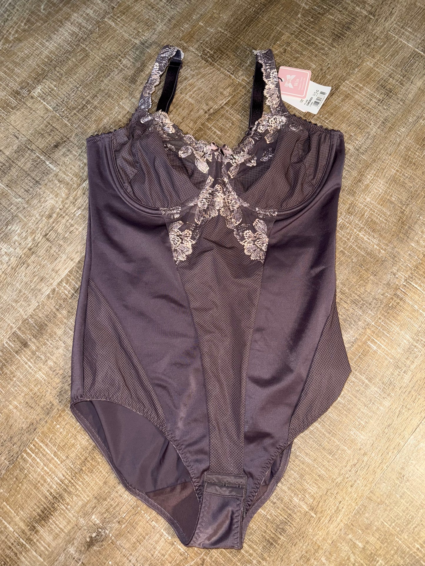 NWT Prim Donna BRAND NEW Lace/Sheer Purple Bodysuit Lingerie