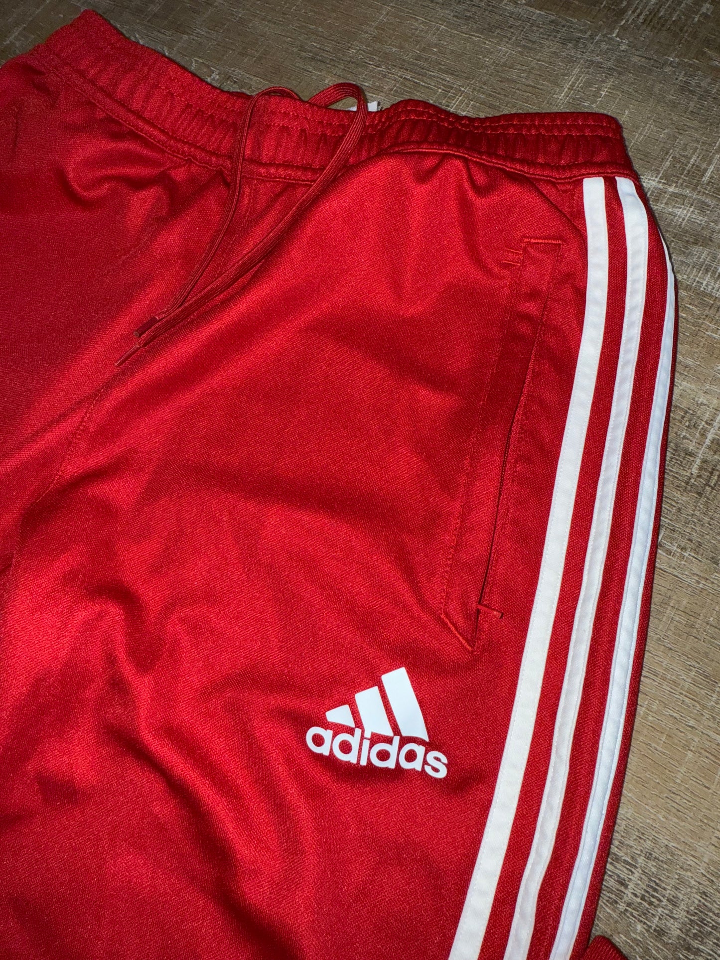 adidas (Medium) Red Soccer Pants with Zipped Ankles