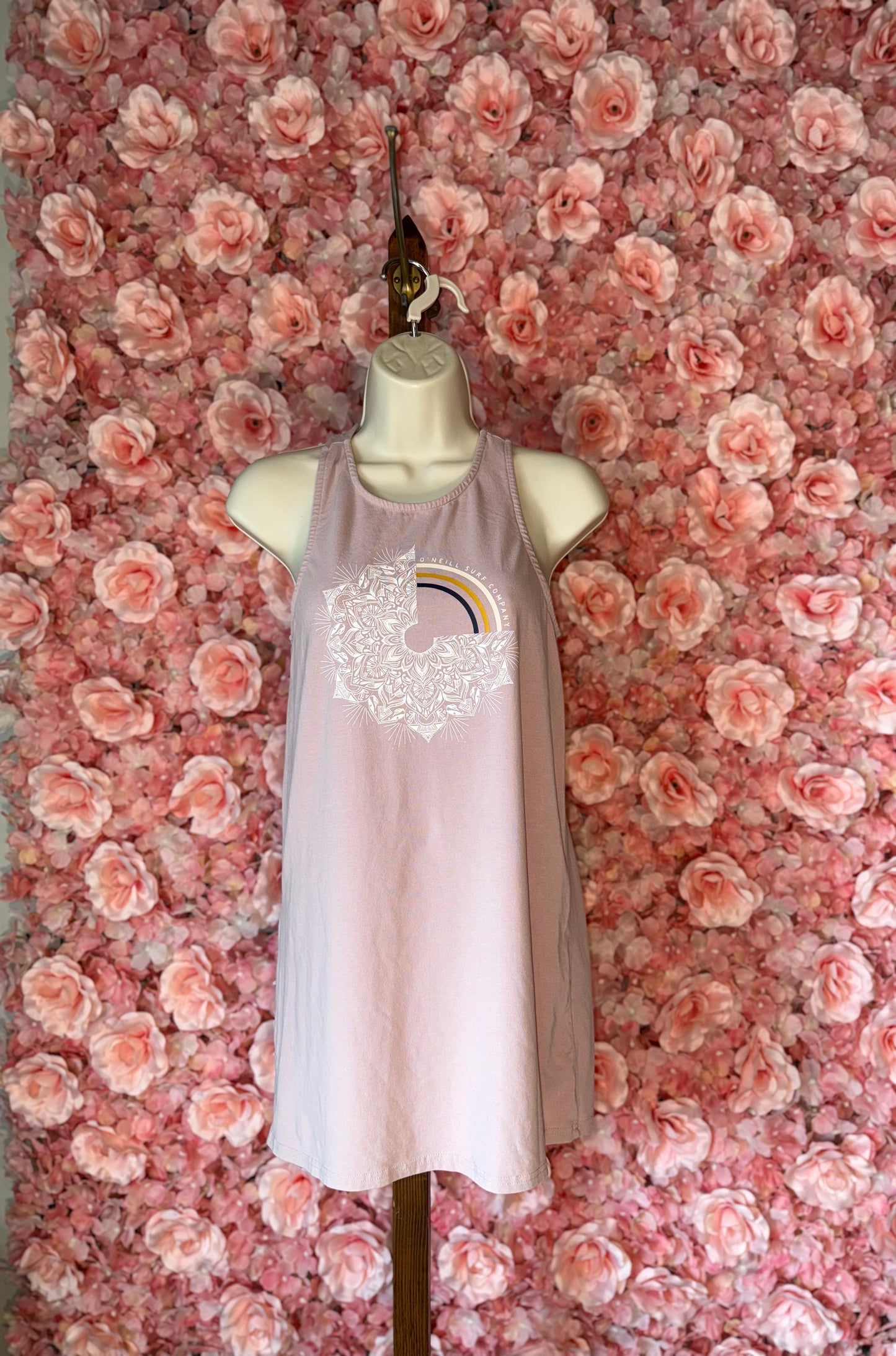 O'Neill (Large) Pink Graphic Loose Fit Tank Top