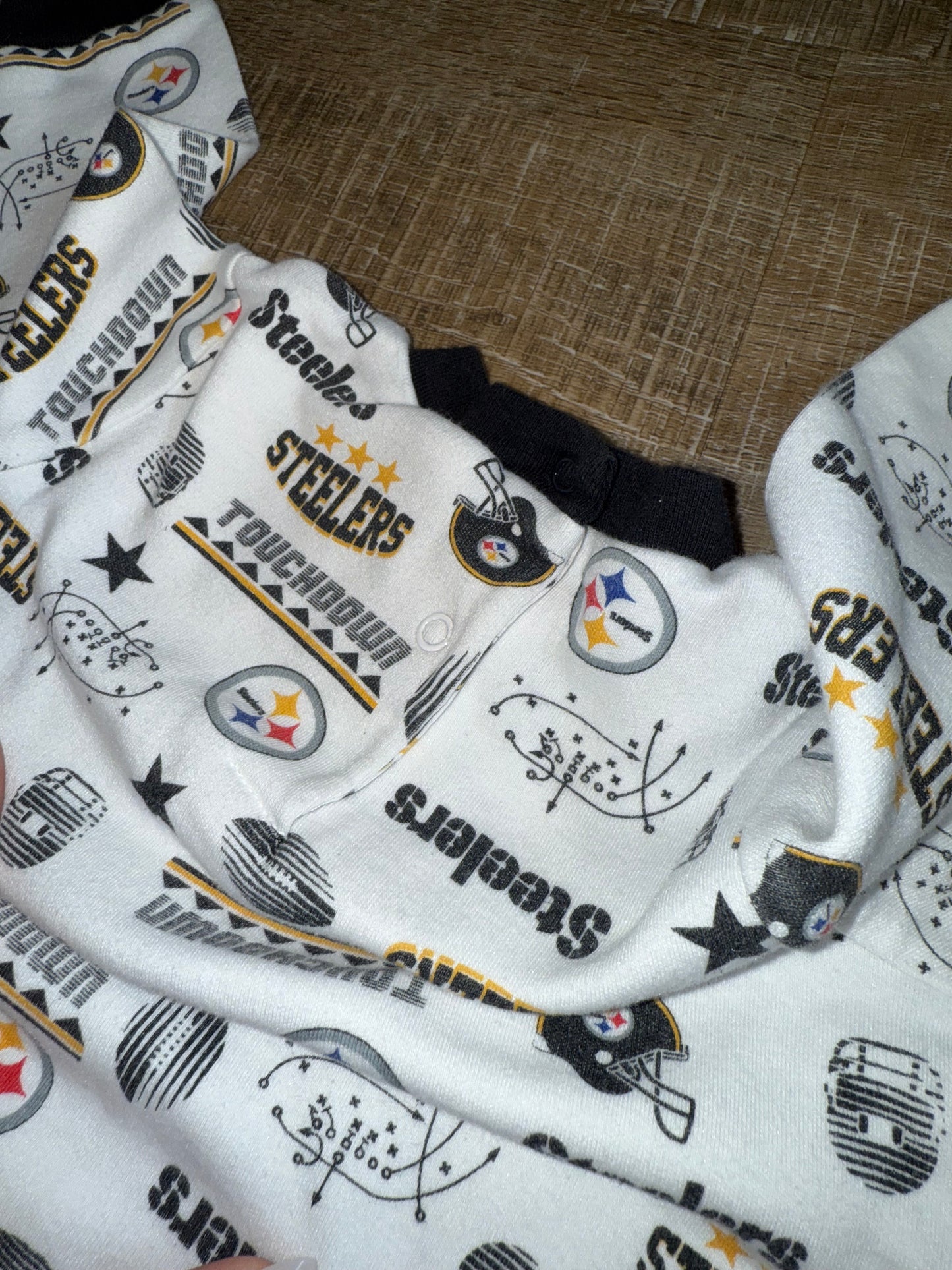 NFL (3-6 Months) Steelers Themed Sleepwear Onesie