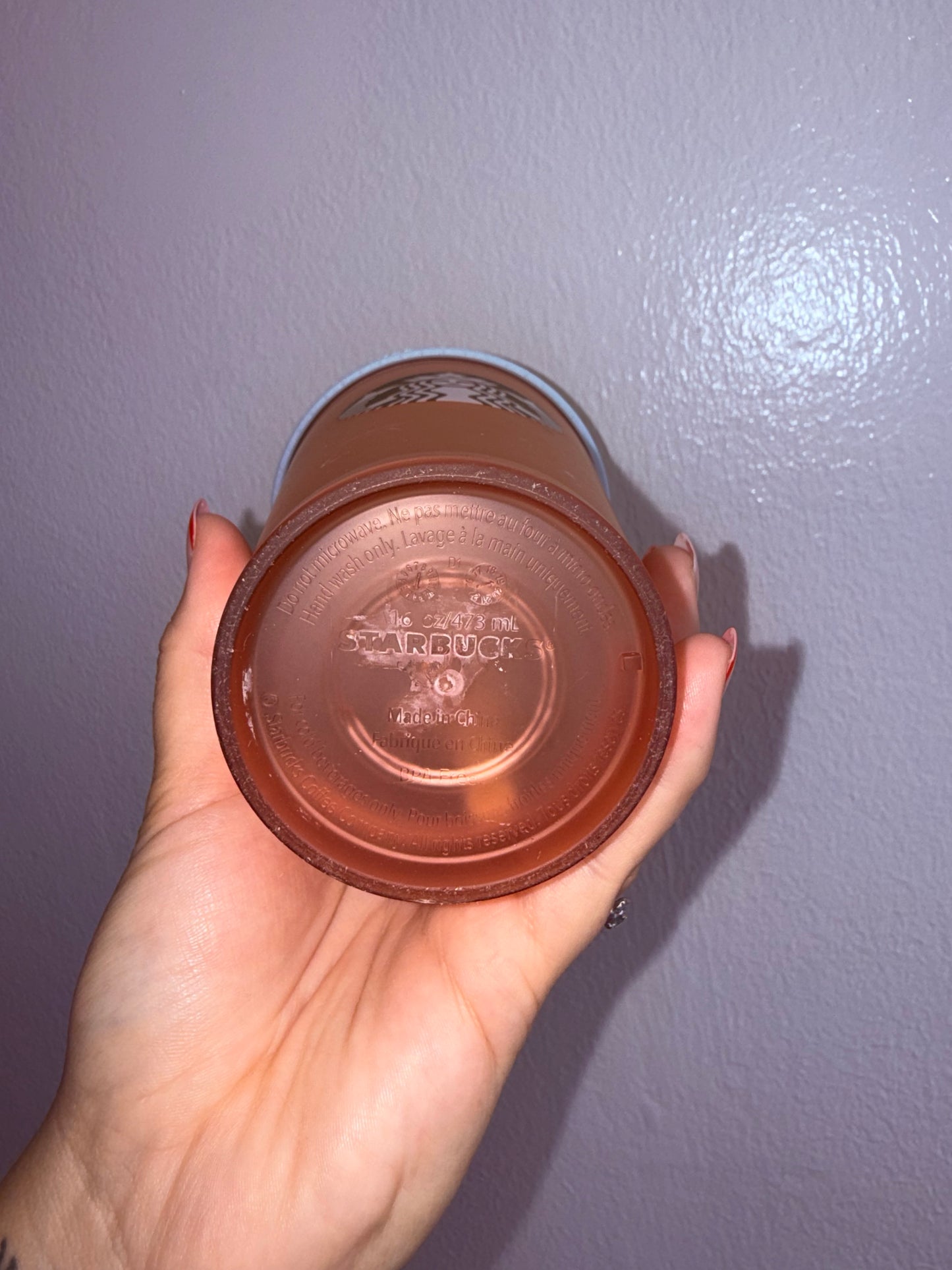 Starbucks (16oz) Pink Matte Coffee Cup