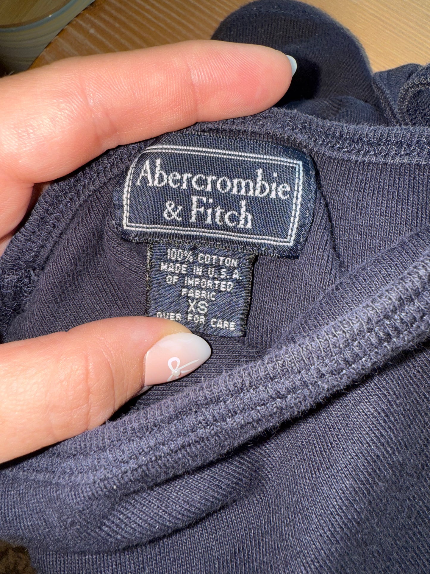 Abercrombie & Fitch (Small) Navy Blue Cropped Tank Top