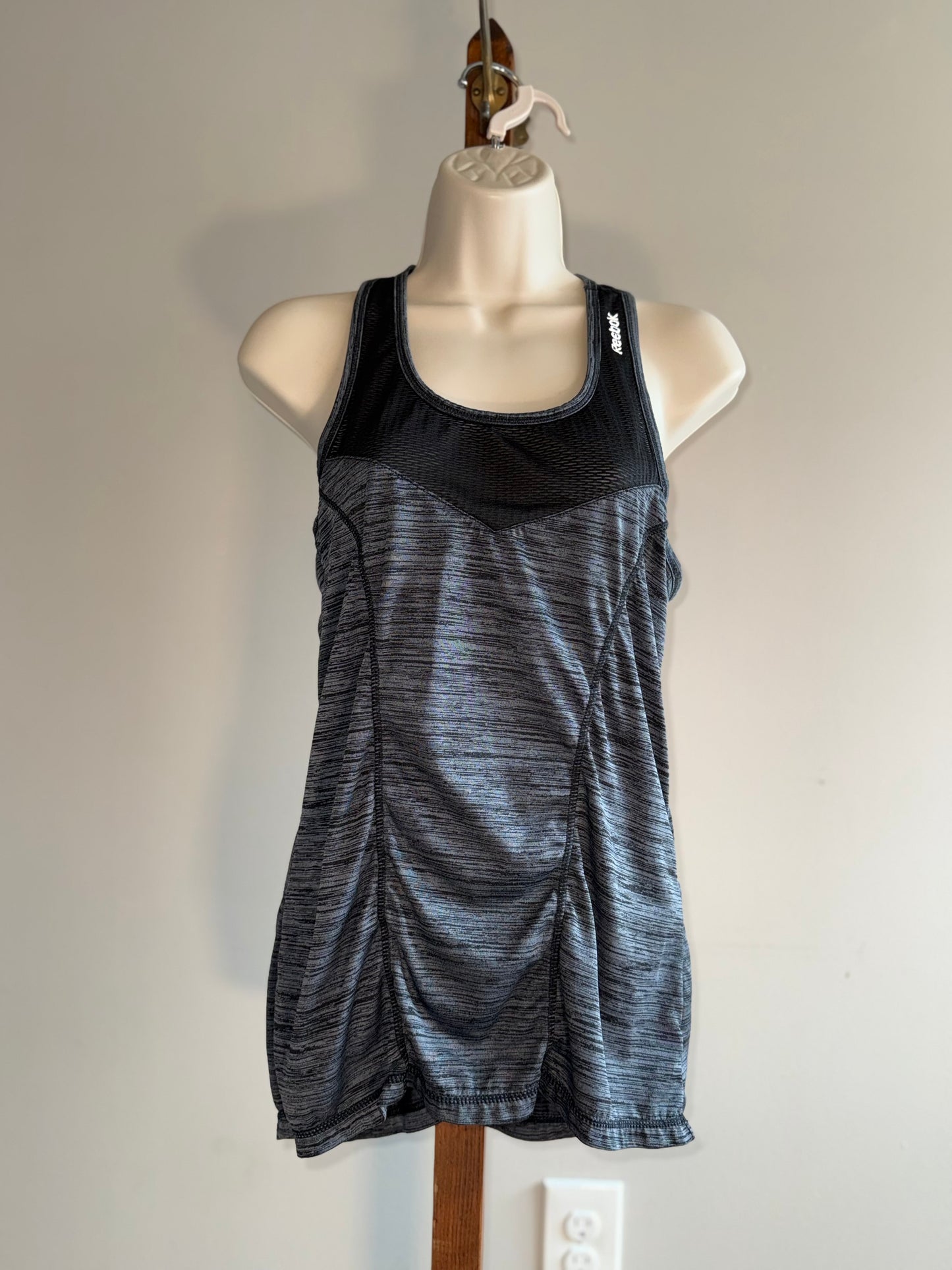 Reebok (Small) Black/Grey Racerback Tank Top