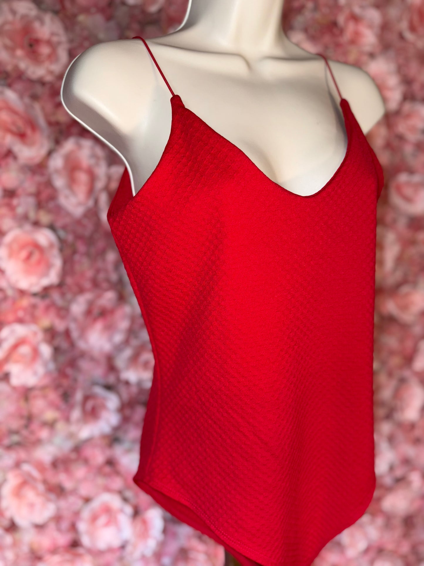 Gaze (Medium) Red Tank Bodysuit