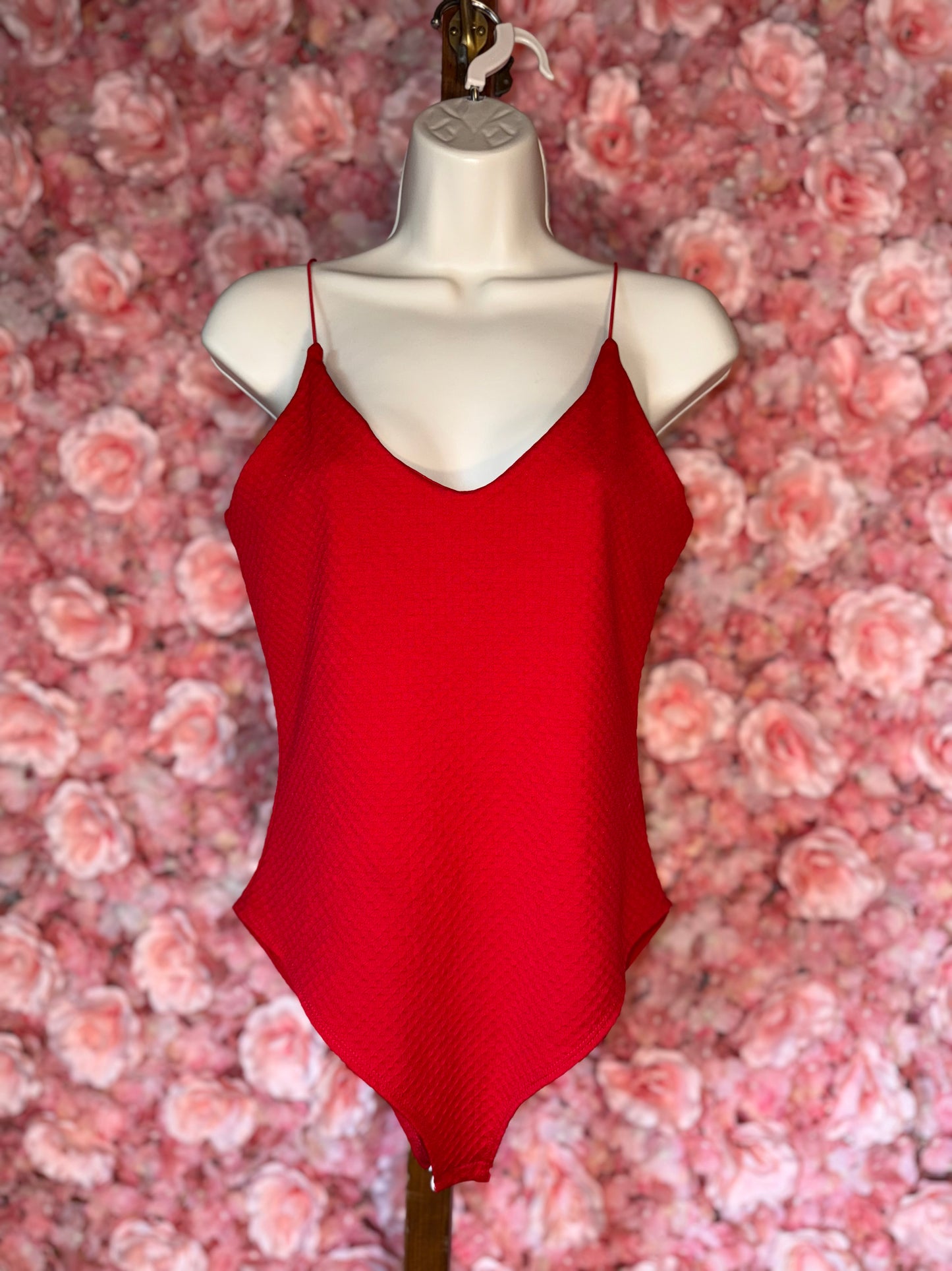 Gaze (Medium) Red Tank Bodysuit