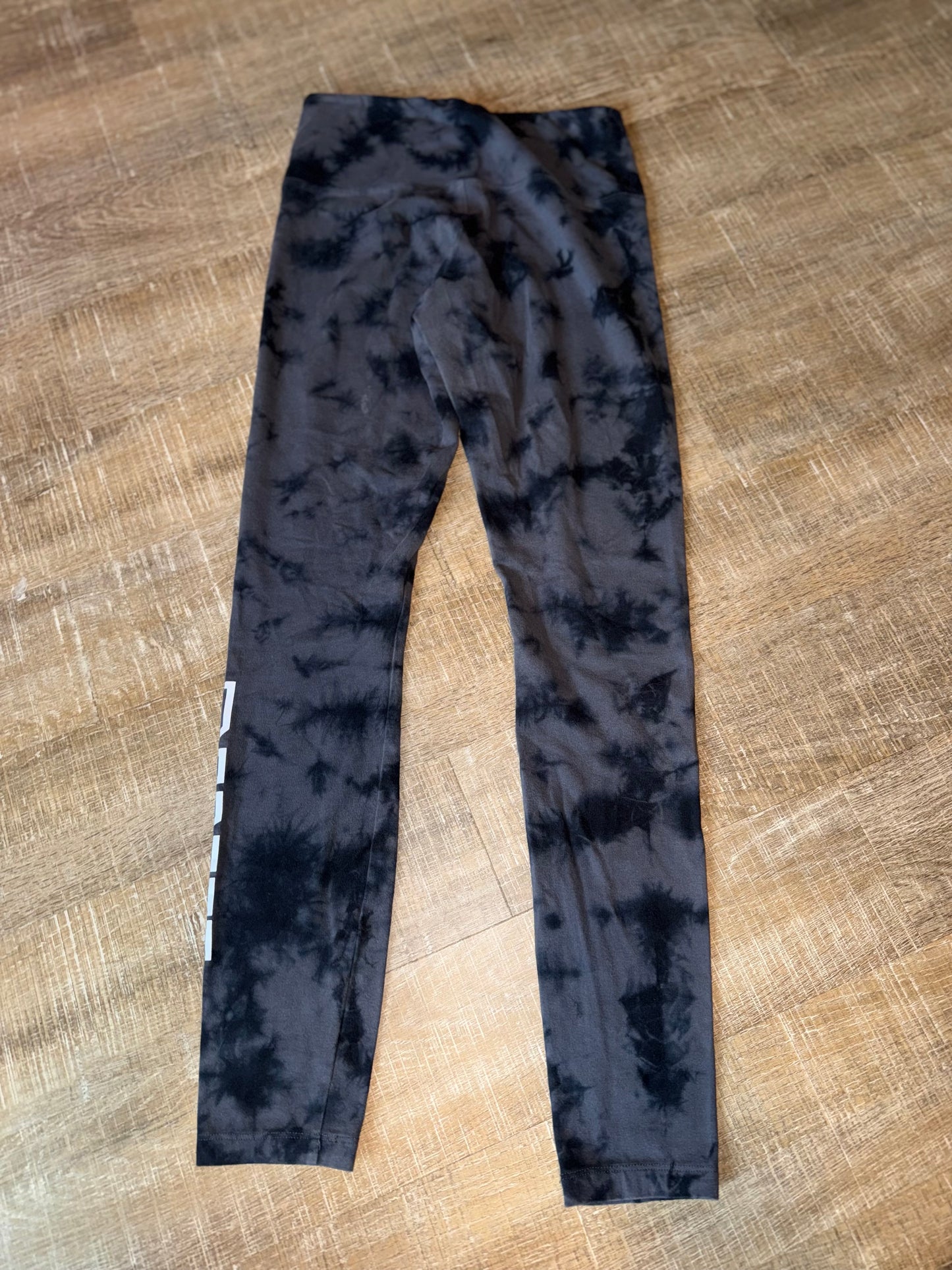 PINK Yoga (Small) Black/Grey Tie Dye Leggings