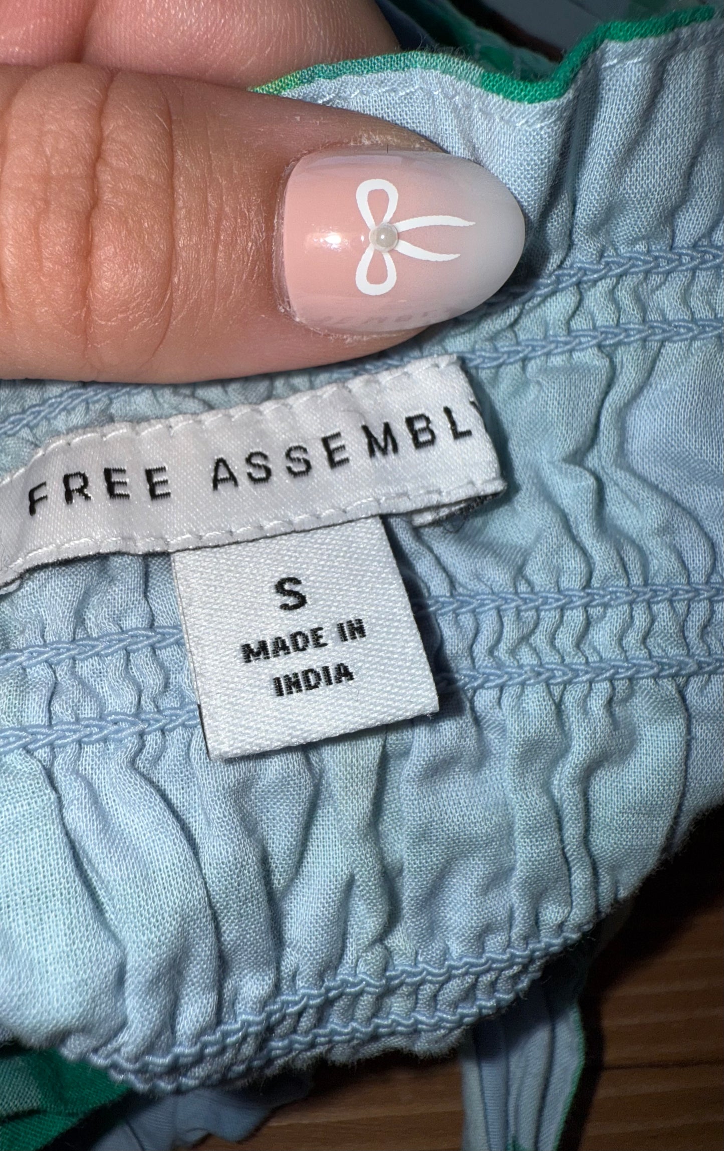 Free Assembly (Small) Green & Blue Plaid Cropped Tank