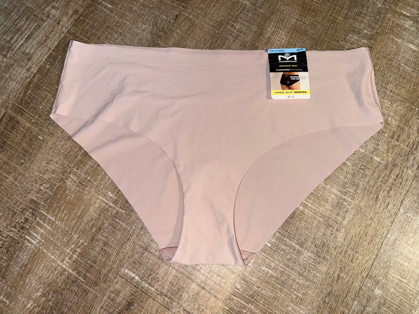 NWT Maidenform (2XL) Brand New Cream Free Cut Hipster Undies