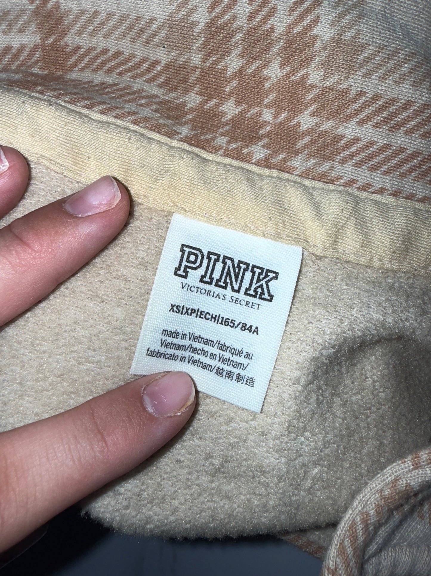 PINK Victoria's Secret (XS) Neutral Flannel Shacket