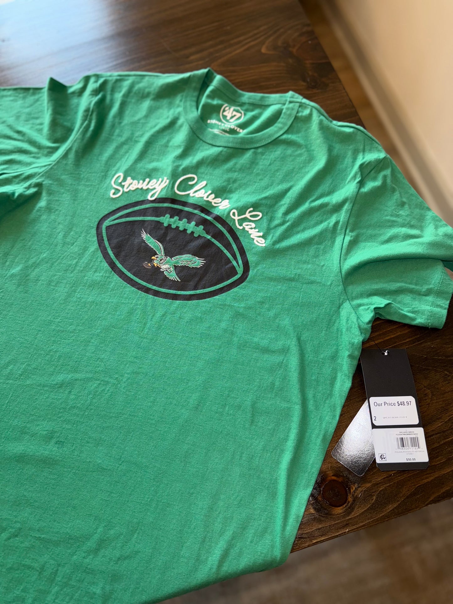 NWT 47 (M//L//XXL) Brand New Embroidered 'Stoney Clover Lane' Green T-Shirt