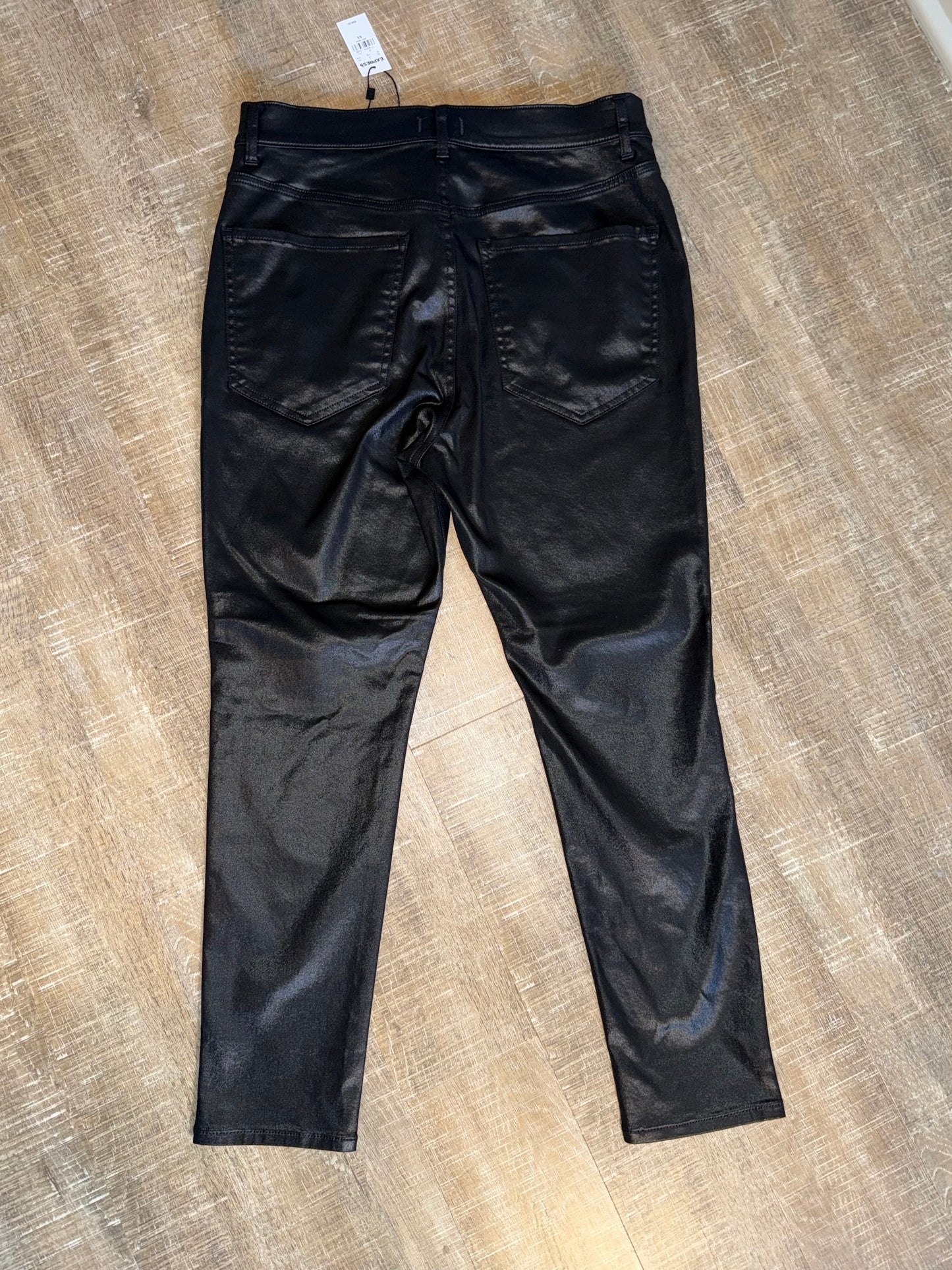 NWT Express (10s) Brand New Black Metallic Super High Rise Skinny Jeans