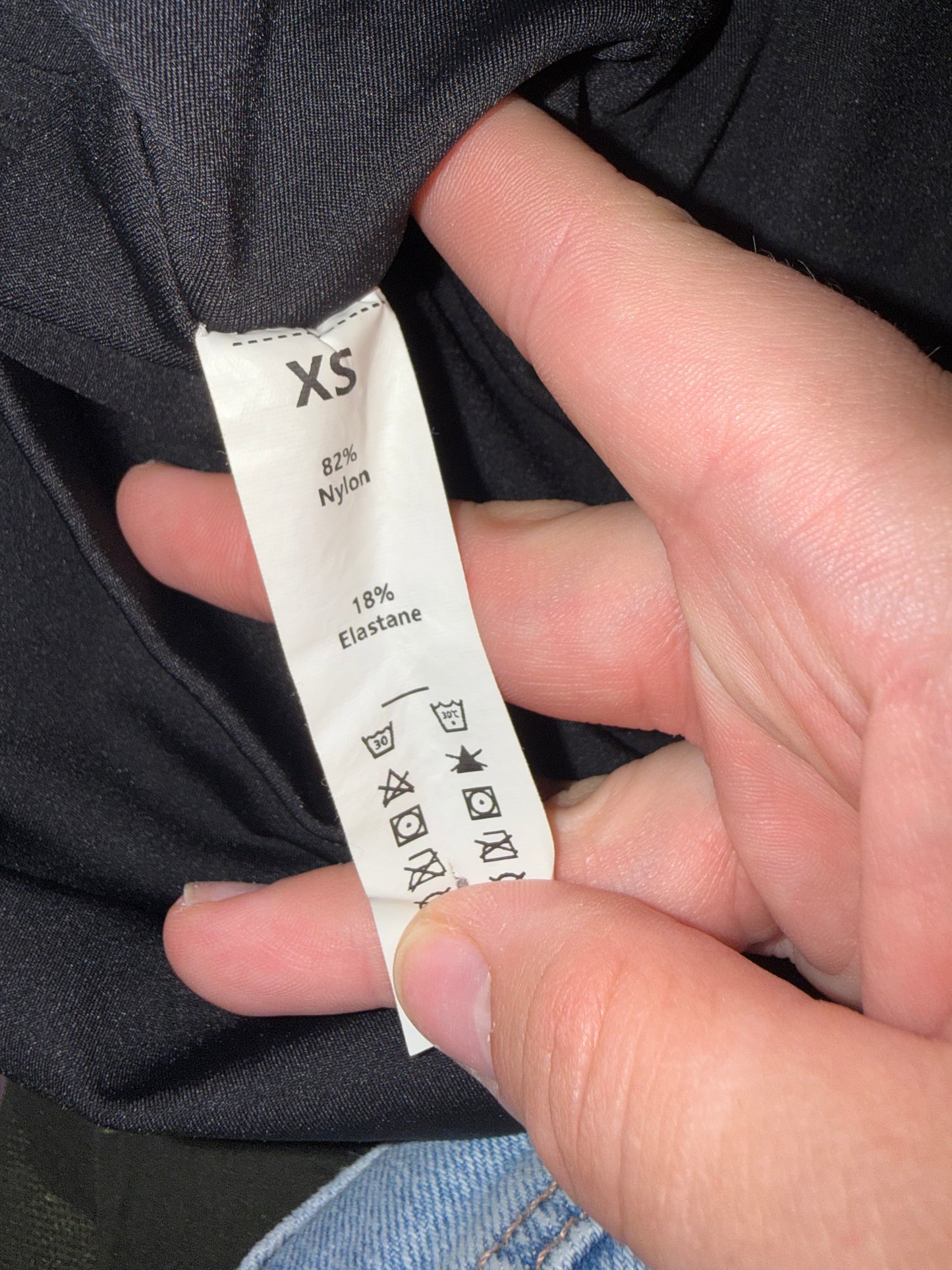 (XS) Black High Rise Sporty Shorts