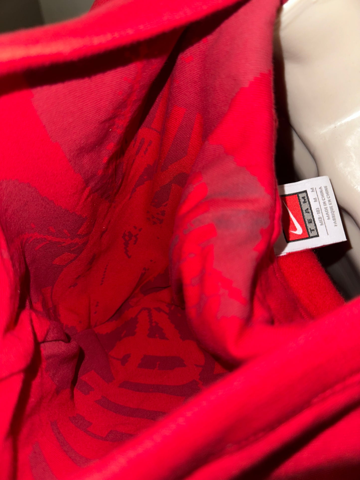Nike (Medium) Red Vintage Ohio State Zip Up Hooded Jacket