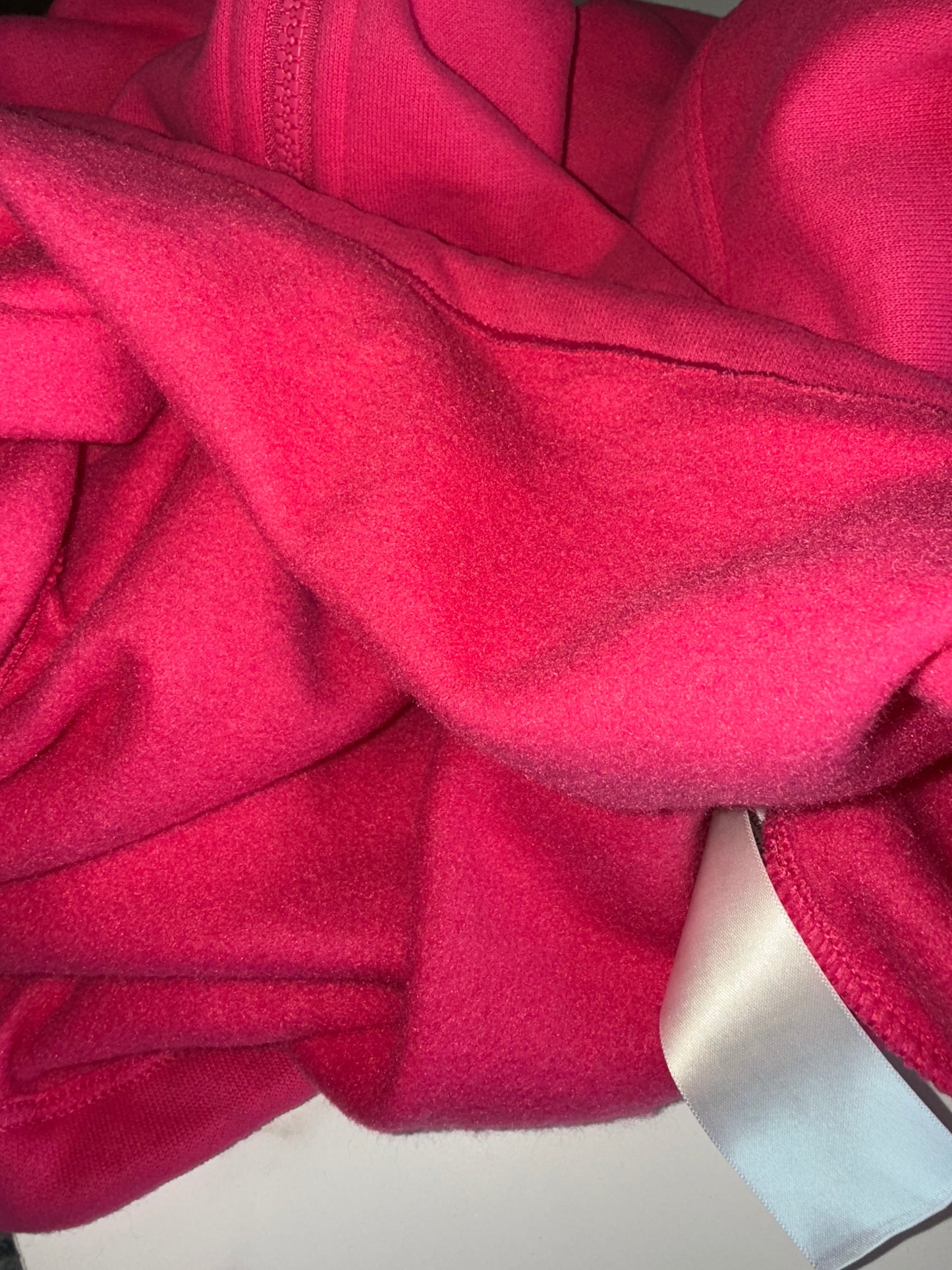 Calvin Klein Performance (Large) Hot Pink Cropped 3/4 Zip Sweatshirt