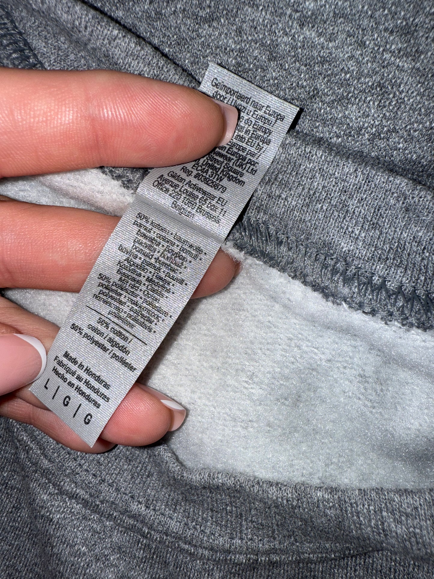 Gildan (Large) Grey 'Game Day' Softball Patched Crewneck Sweatshirt