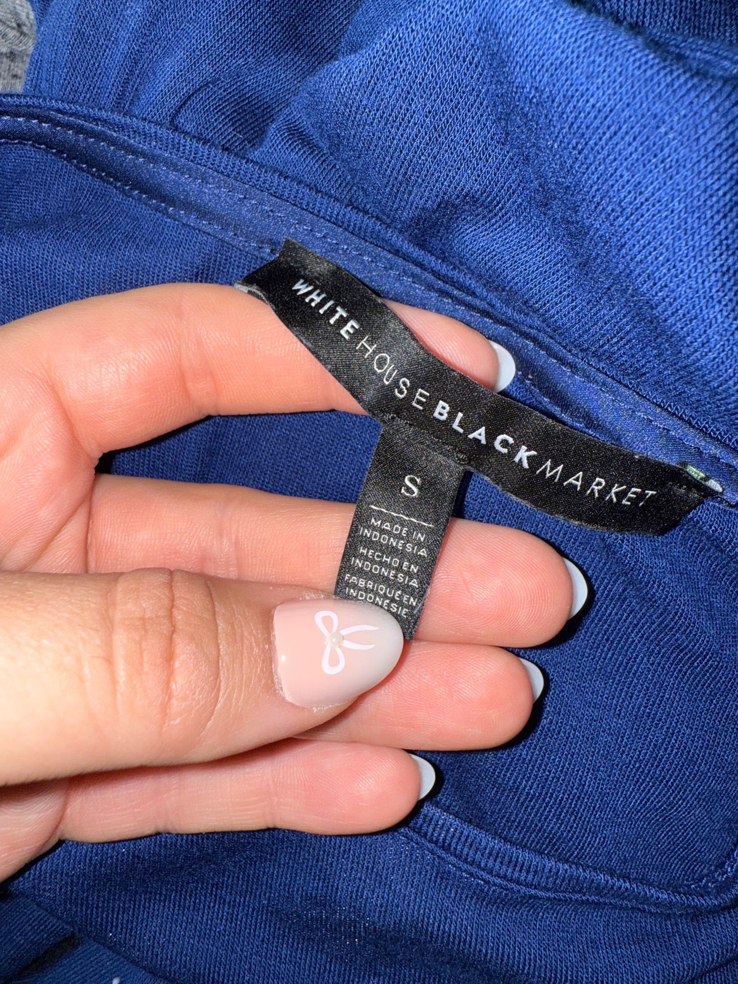 White House Black Market (Small) Blue Long Sleeve Top