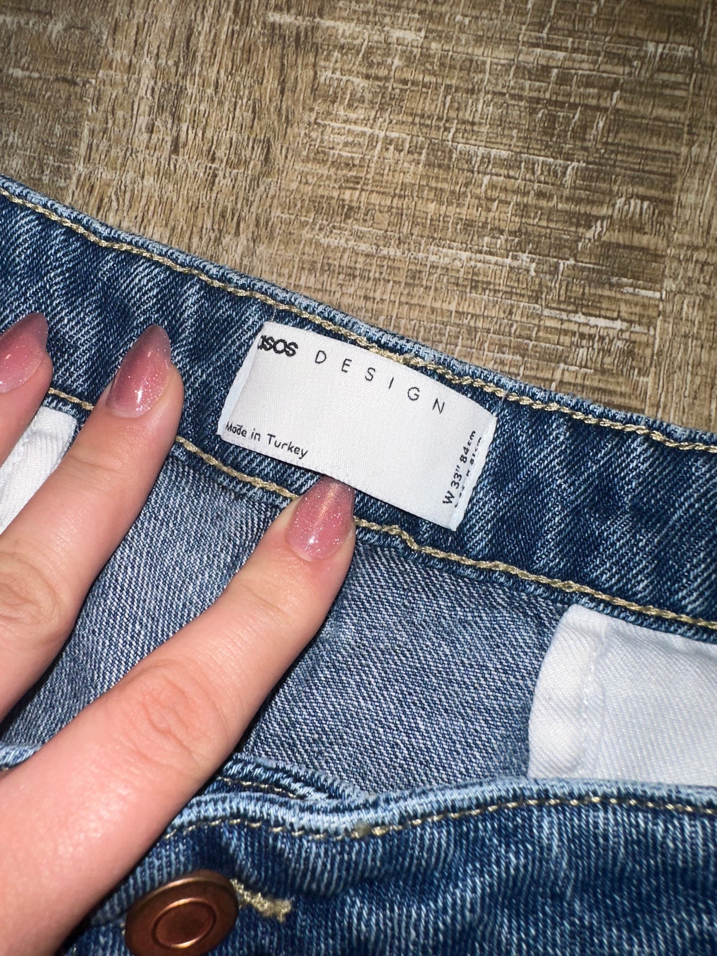 asos (33x32) Distressed Denim Jean Shorts