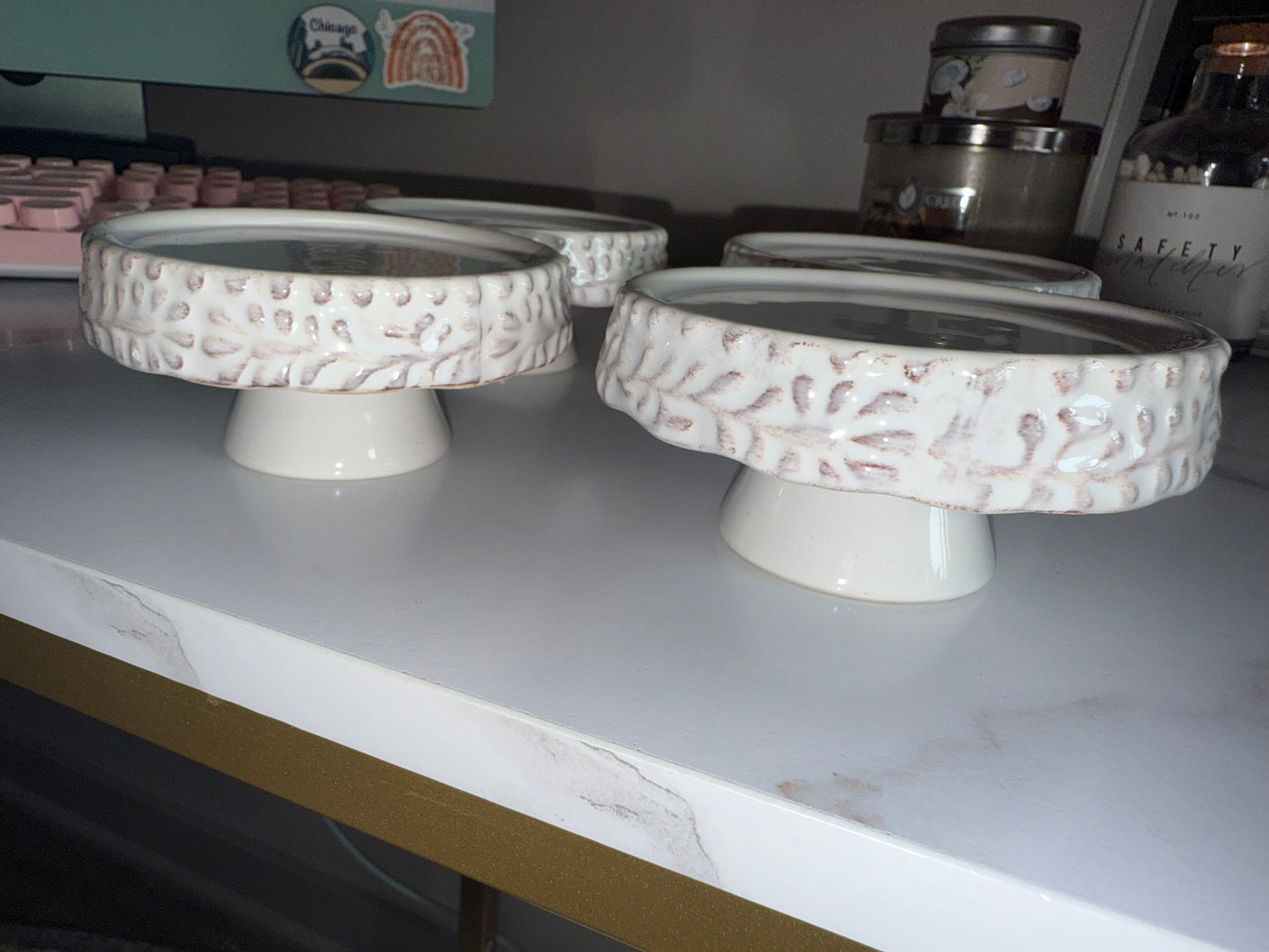 Bianca (4 Piece) Ceramic Leaf Tiers for Dessert Table