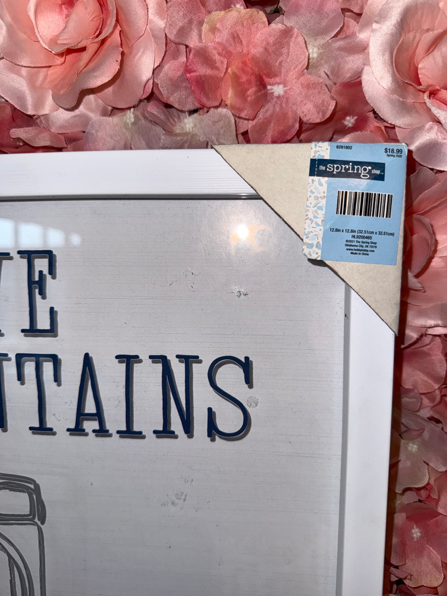 I Move Mountains (of Laundry) Glass Wooden Sign