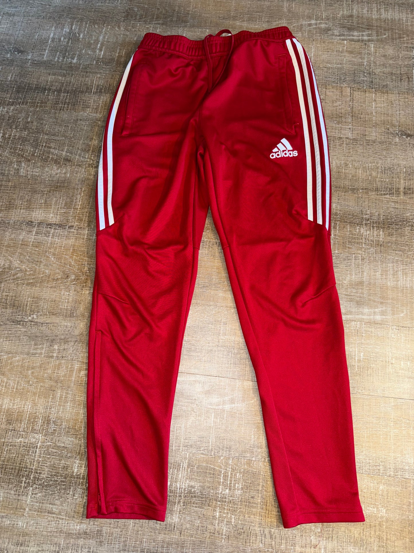 adidas (Medium) Red Soccer Pants with Zipped Ankles