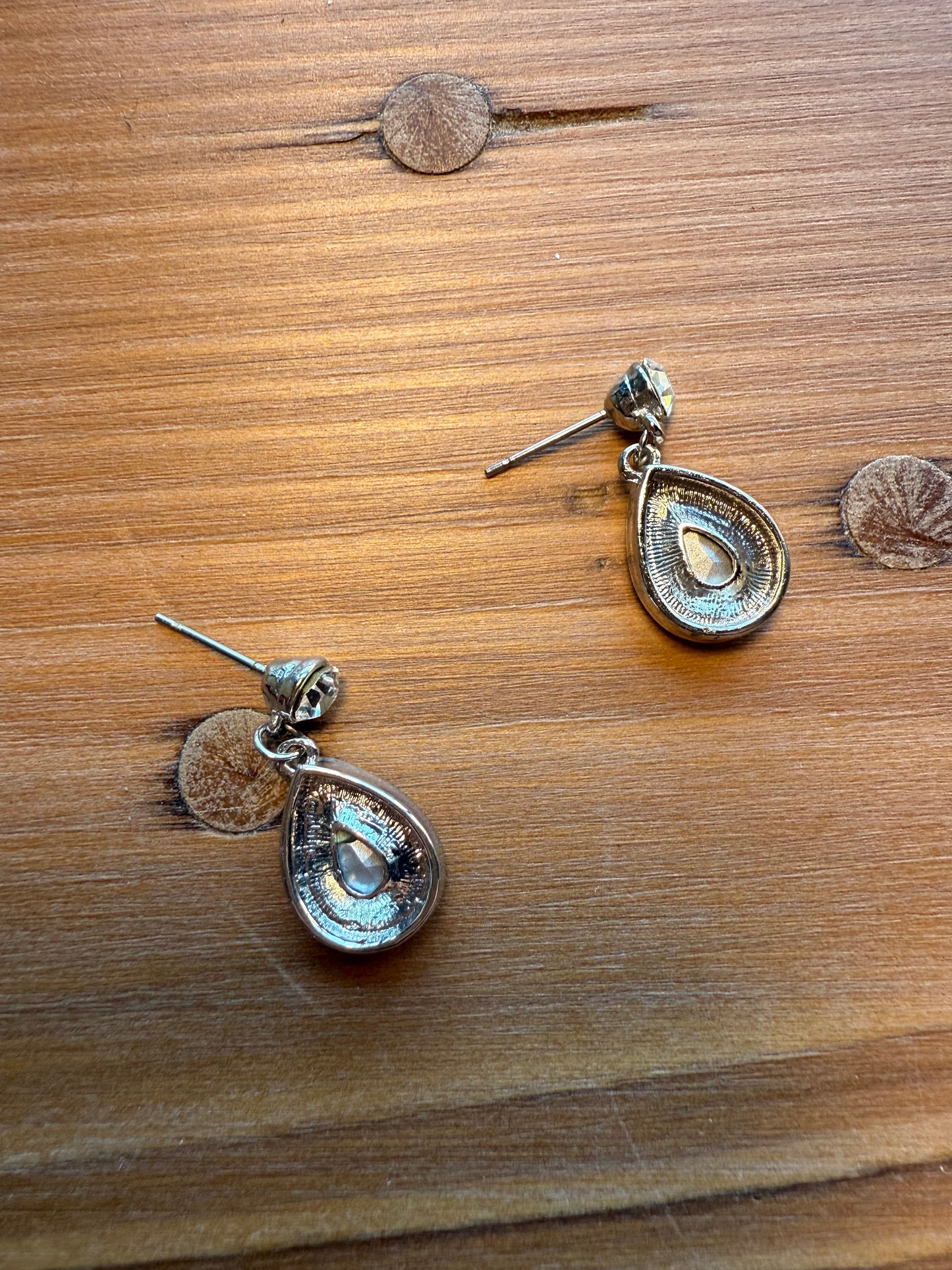 Blue and Silver Teardrops Earrings