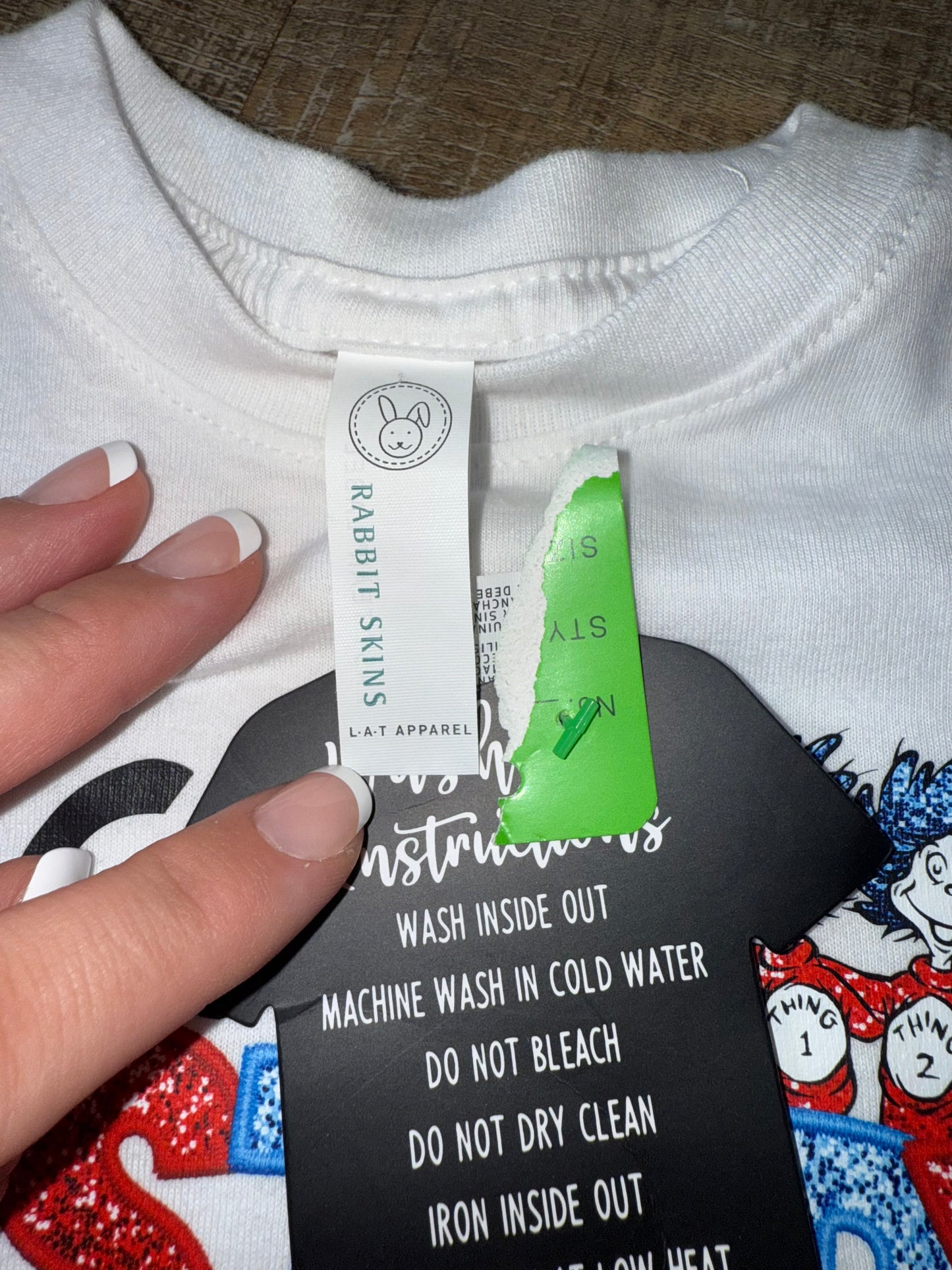 Rabit Skins L.A.T Apparel (3) Brand New Dr Seuss 'Cool Story Bro' Glitter Tee