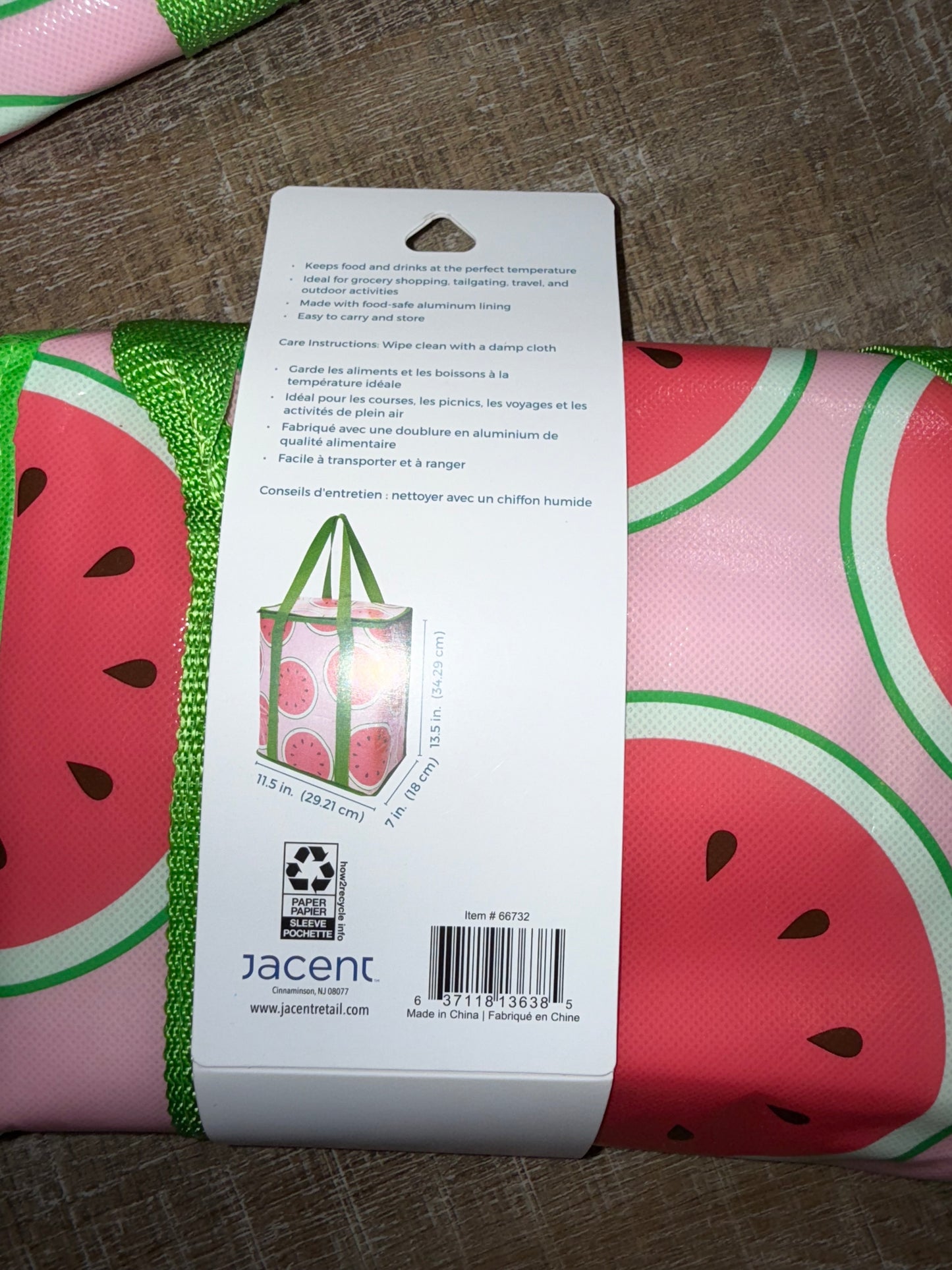 Hydro Elements Watermelon Themed Insulated Cooler Tote