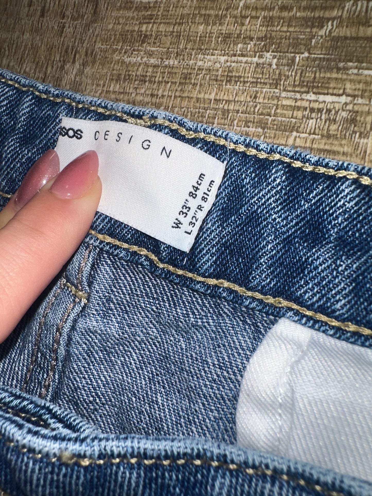 asos (33x32) Distressed Denim Jean Shorts