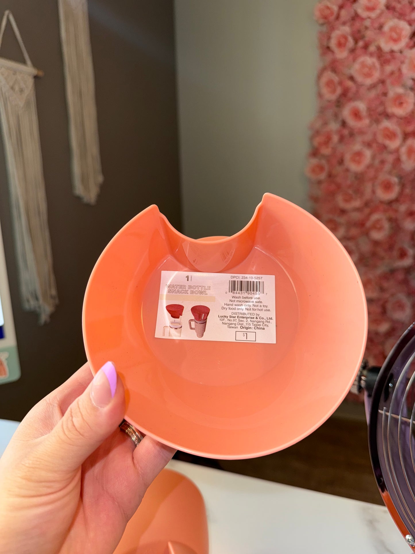 Water Bottle Snack Bowl