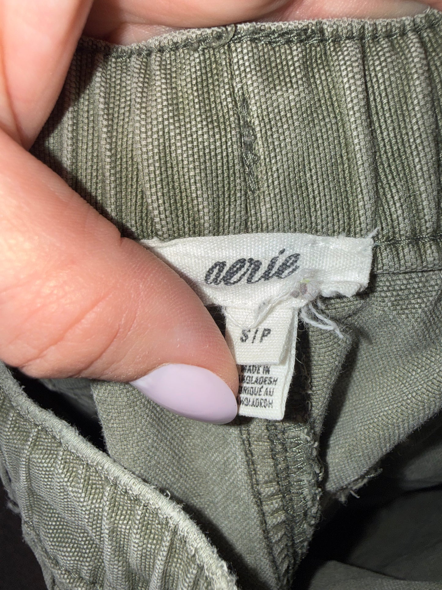 aerie (Small) Green Cargo Jogger Pants