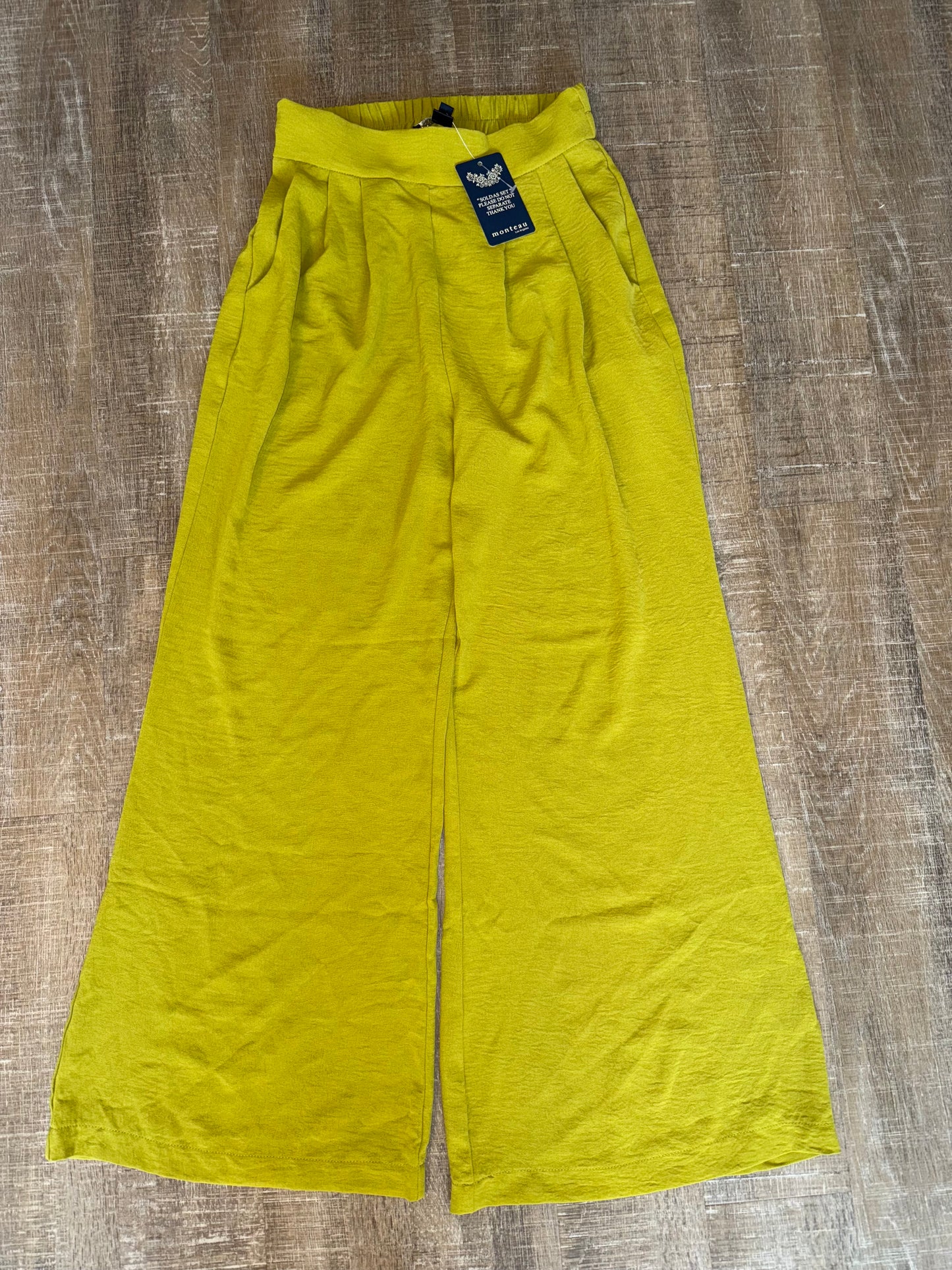 NWT Tullea Monteau (Small) Brand New Green Wide Leg Dress Pants with Stretch