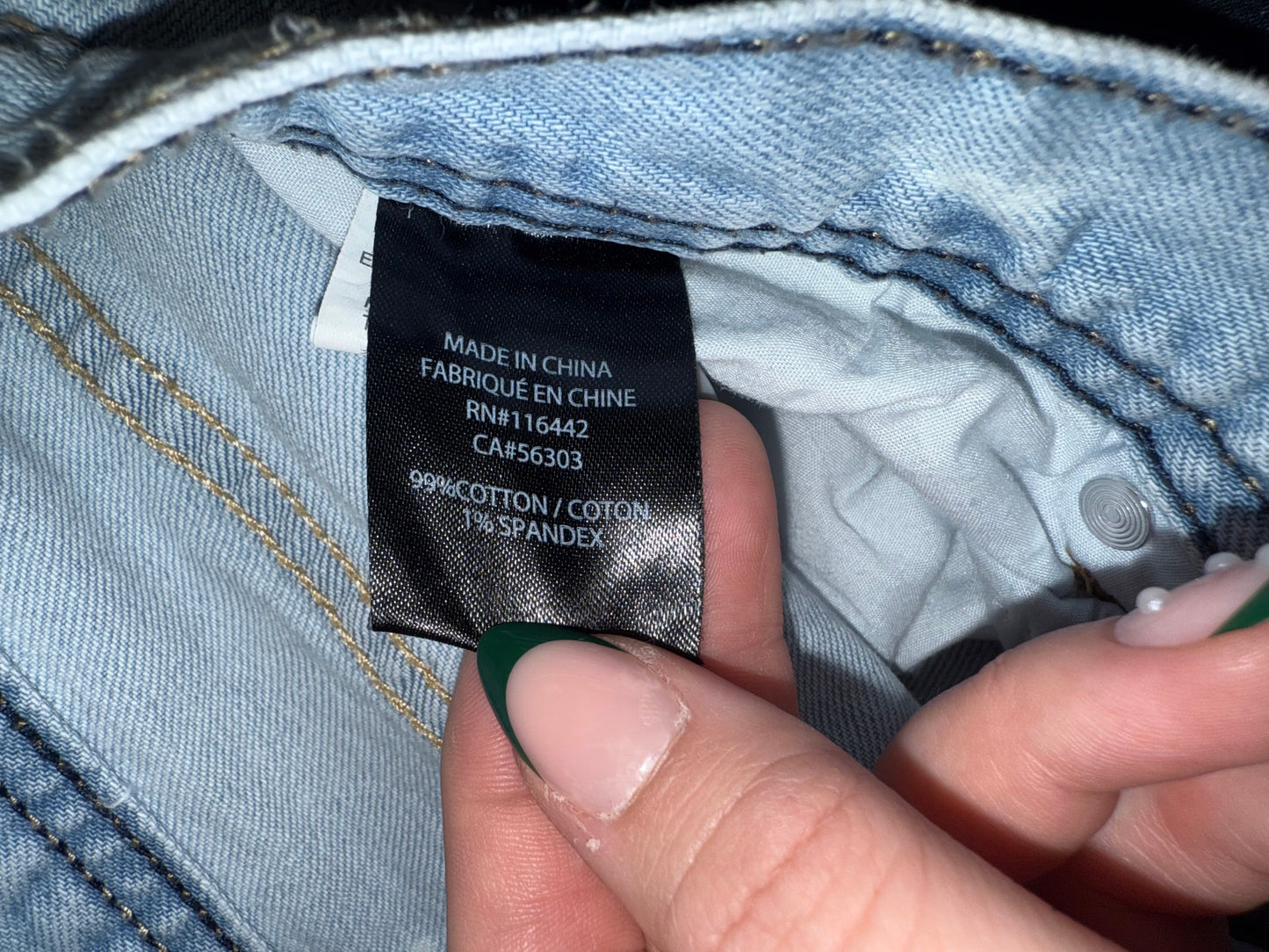 Lure (36W) Acid Wash Distressed Denim Skinny Tapered Jeans