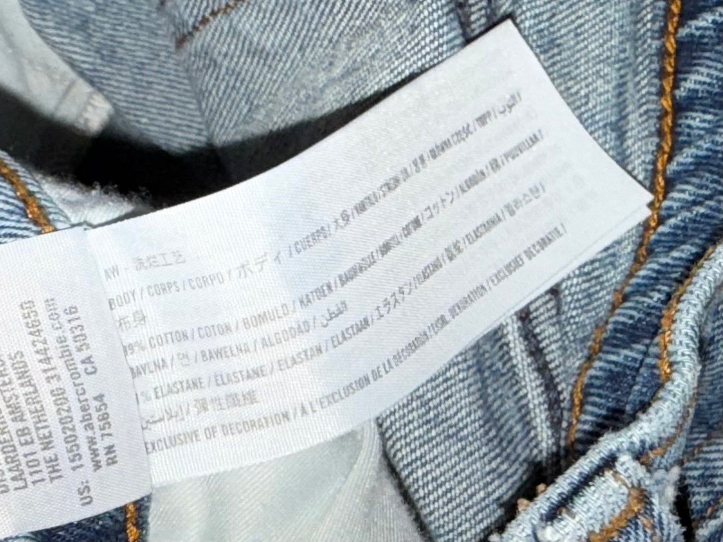 Abercrombie & Fitch (0) Distressed Skinny High Rise Denim Jeans