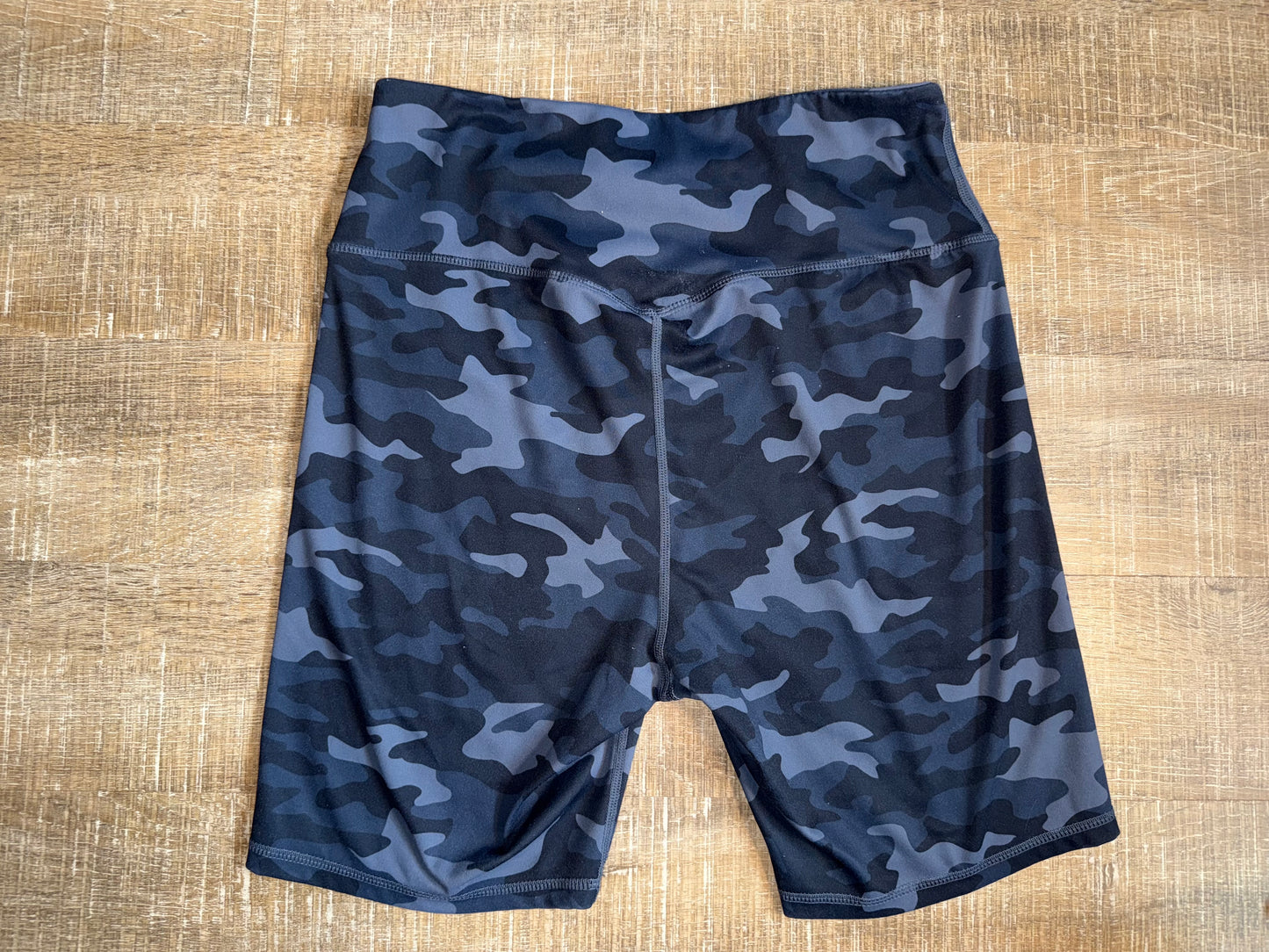 (Large) Blue Camo Biker Shorts