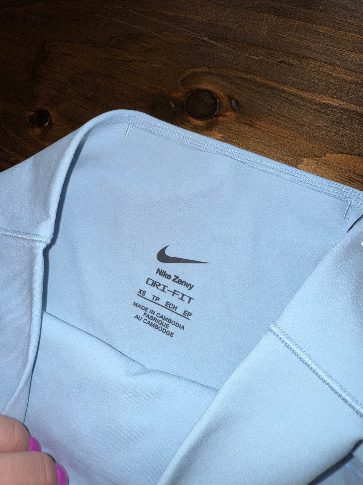 NWT Nike (XS) Brand New Light Blue 8" High Rise Biker Shorts