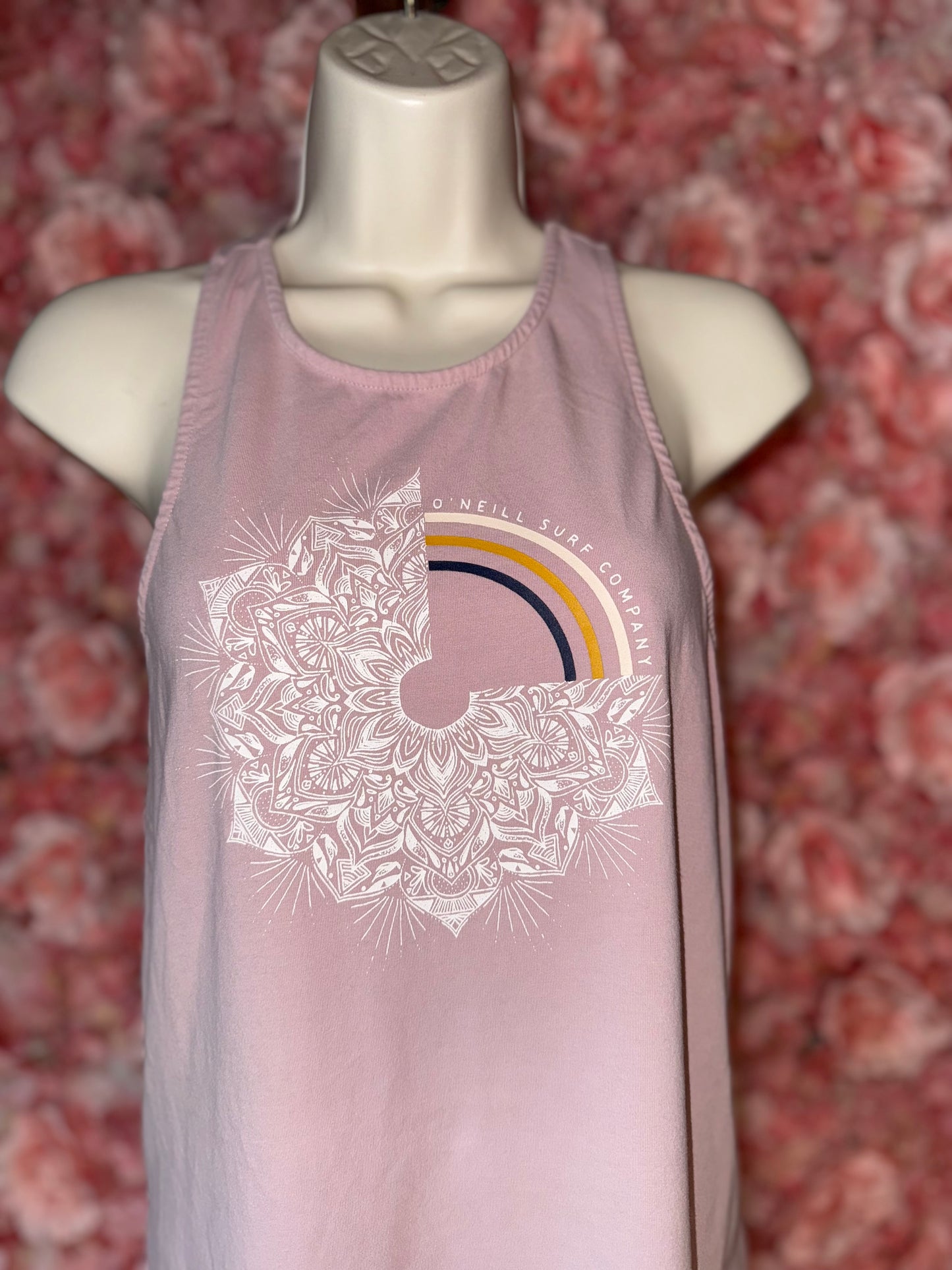 O'Neill (Large) Pink Graphic Loose Fit Tank Top
