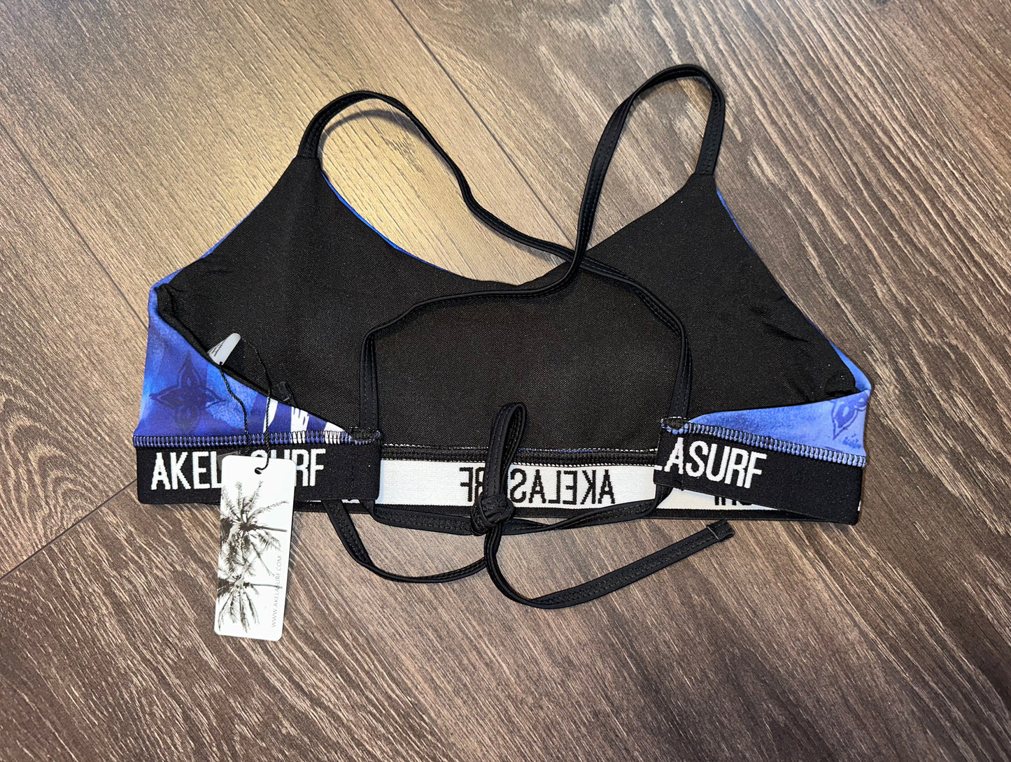 NWT Akela Surf (Medium) Brand New Blue Pattern Open Back Bikini Swimwear