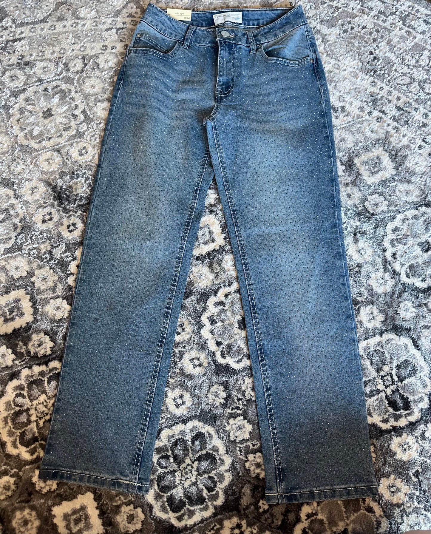 NWT ban jara (5) Brand New Jeweled Straight Leg Mid Rise Jeans