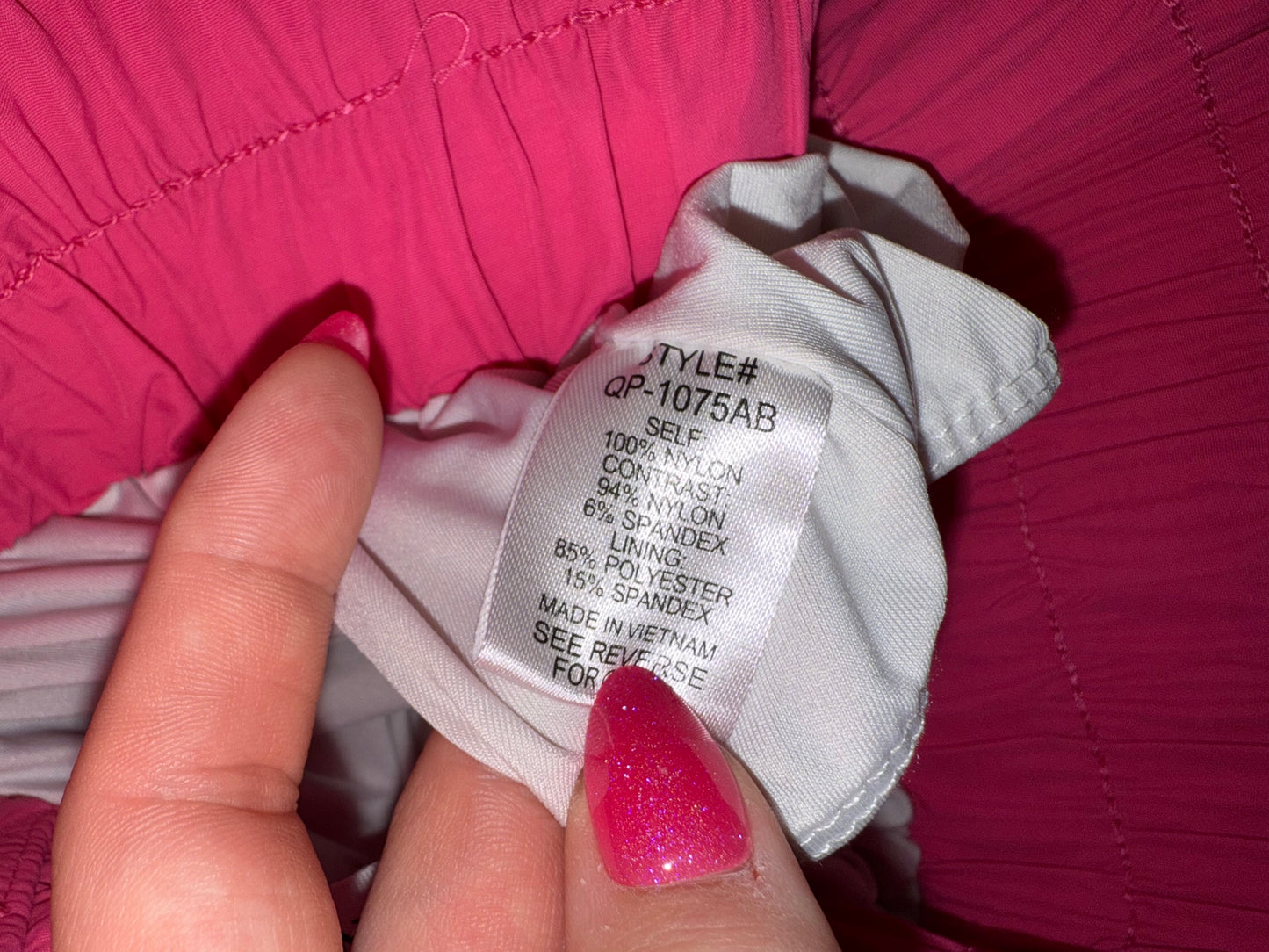 Zenana (XL) Hot Pink Windbreaker Shorts with Smocked Waist