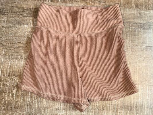 Abercrombie & Fitch (XS) Tan Ribbed Short Biker Shorts